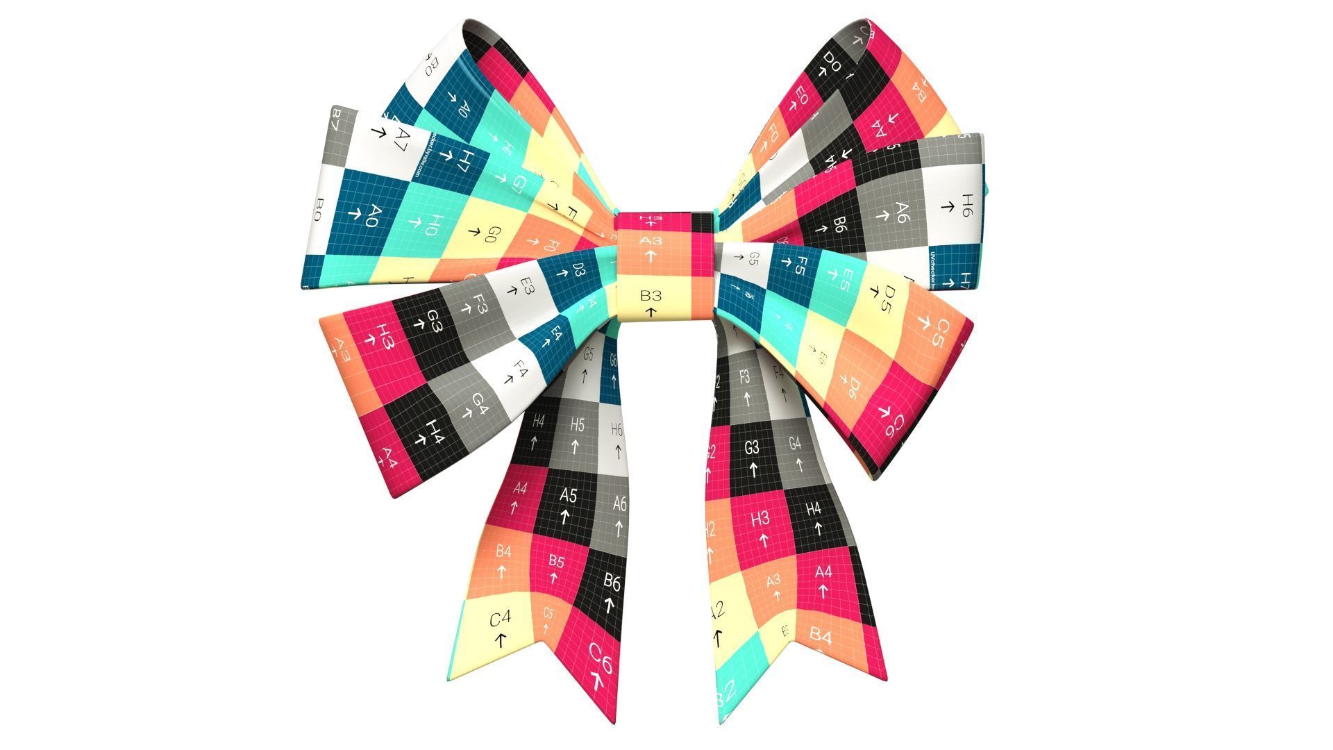 Christmas Bow Ribbon 63 Low-poly 3D model_14