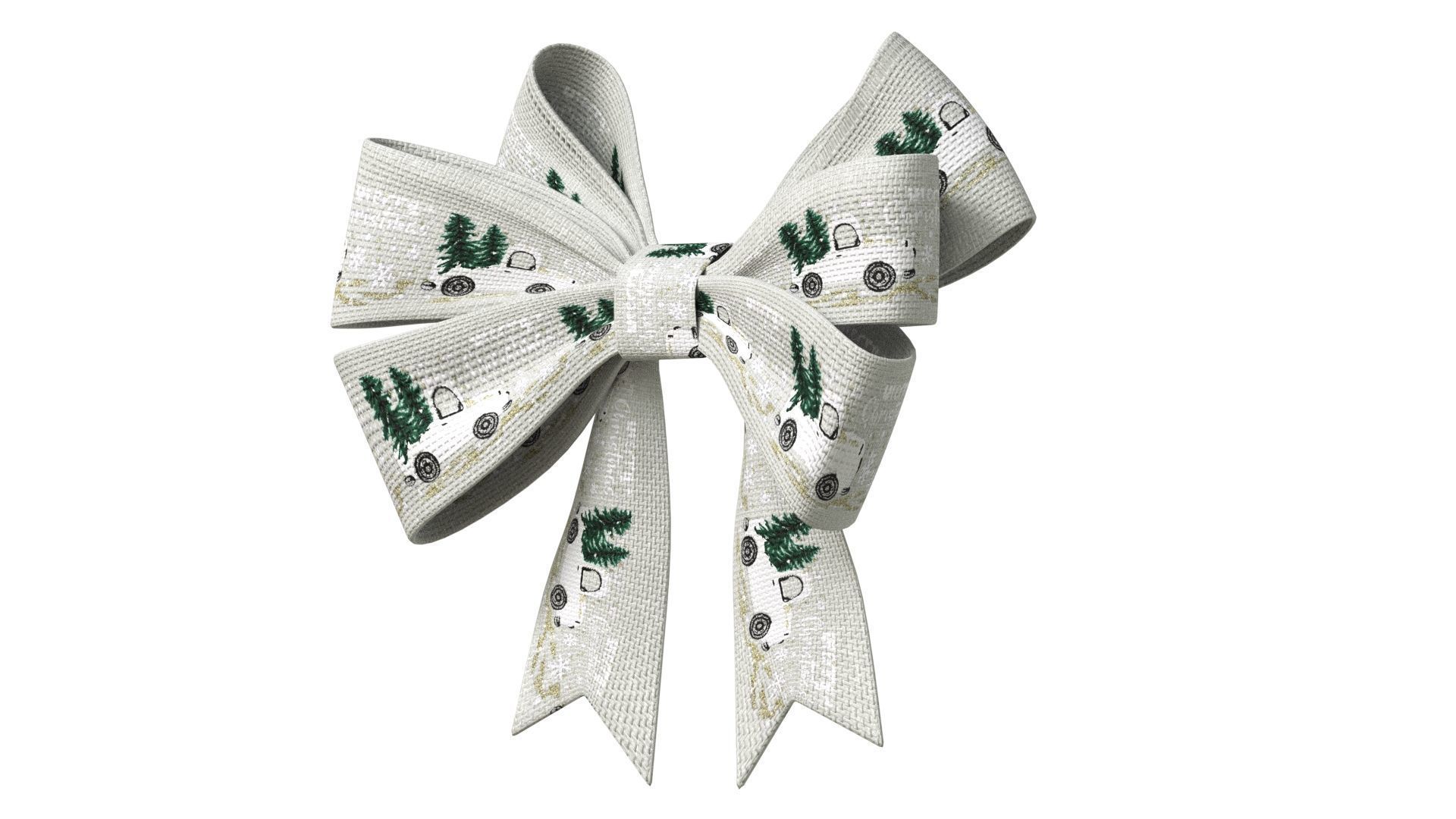 Christmas Bow Ribbon 63 Low-poly 3D model_4