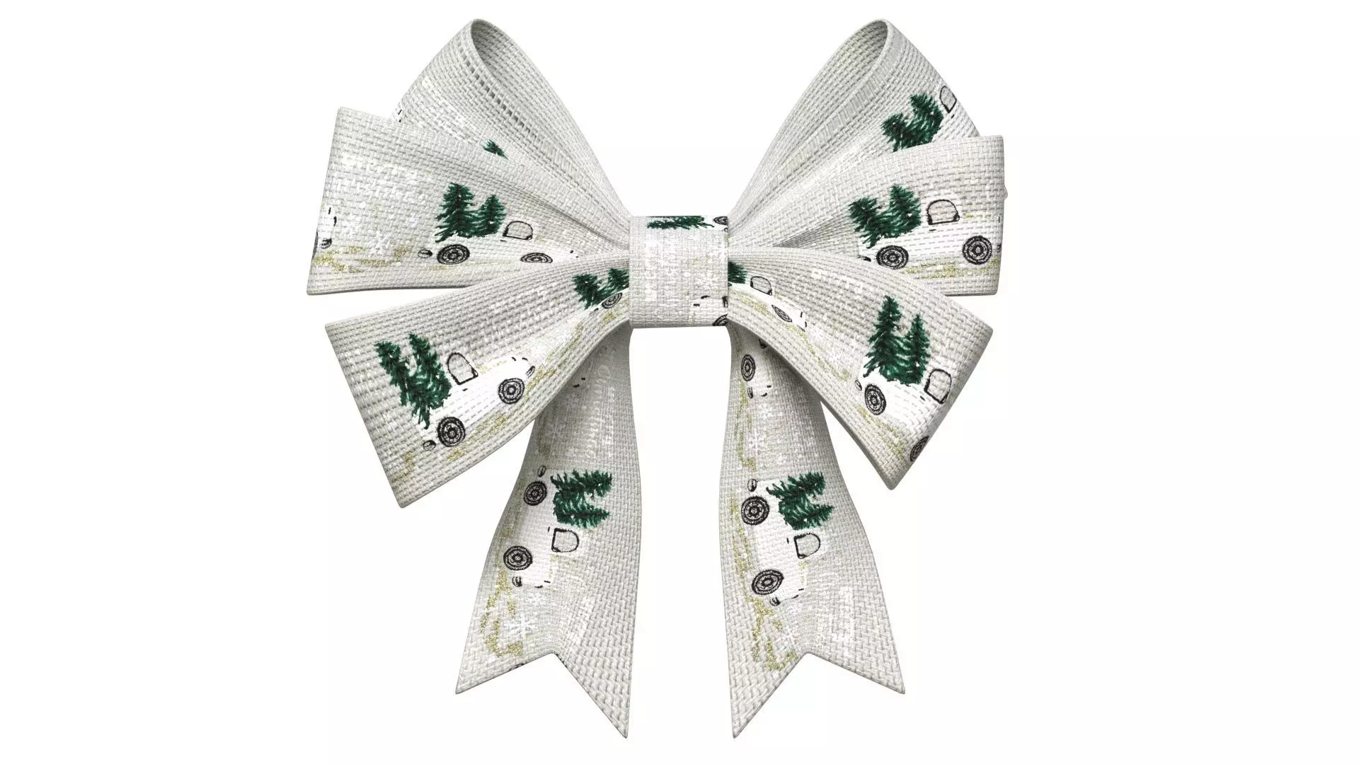 Christmas Bow Ribbon 63 Low-poly 3D model_0