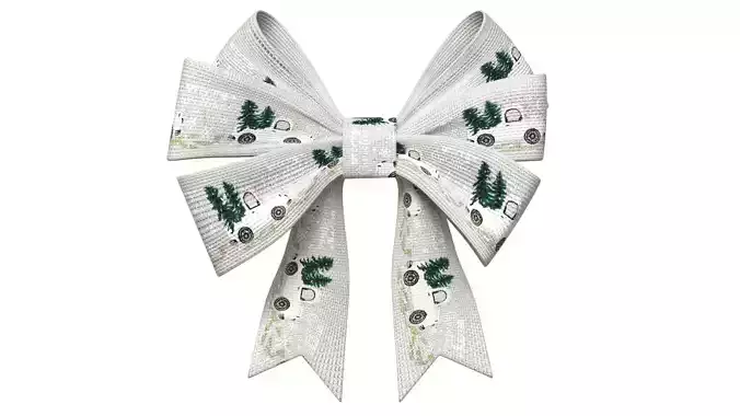 Christmas Bow Ribbon 63 Low-poly 3D model