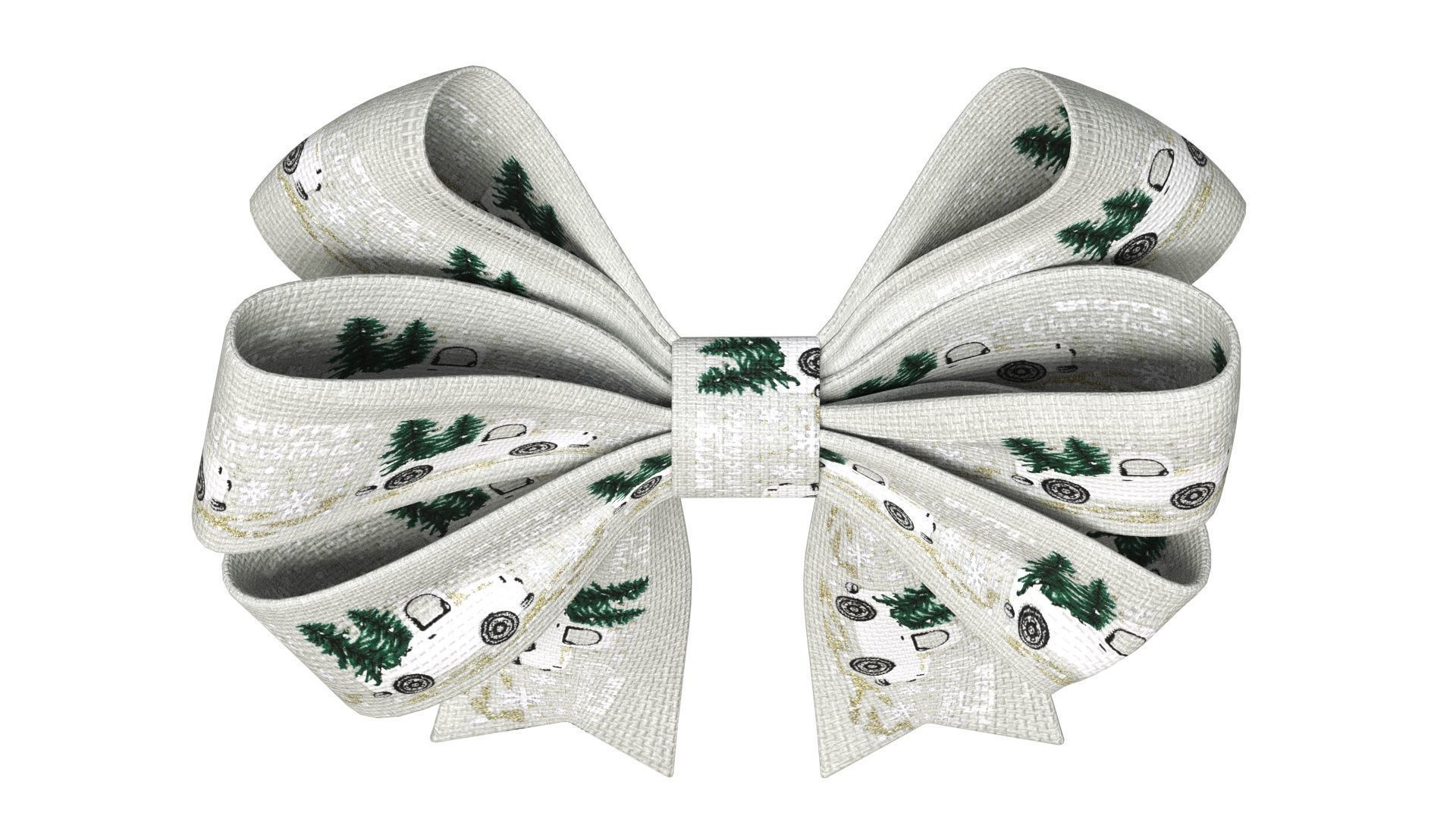 Christmas Bow Ribbon 63 Low-poly 3D model_6