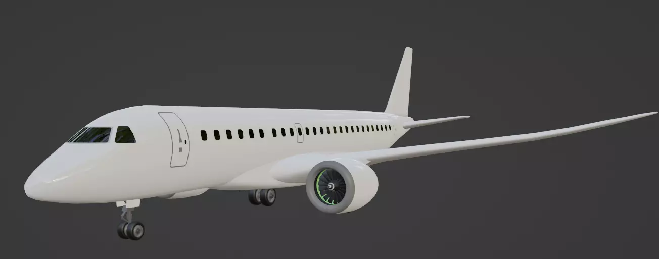 Embraer E190 3D model_0
