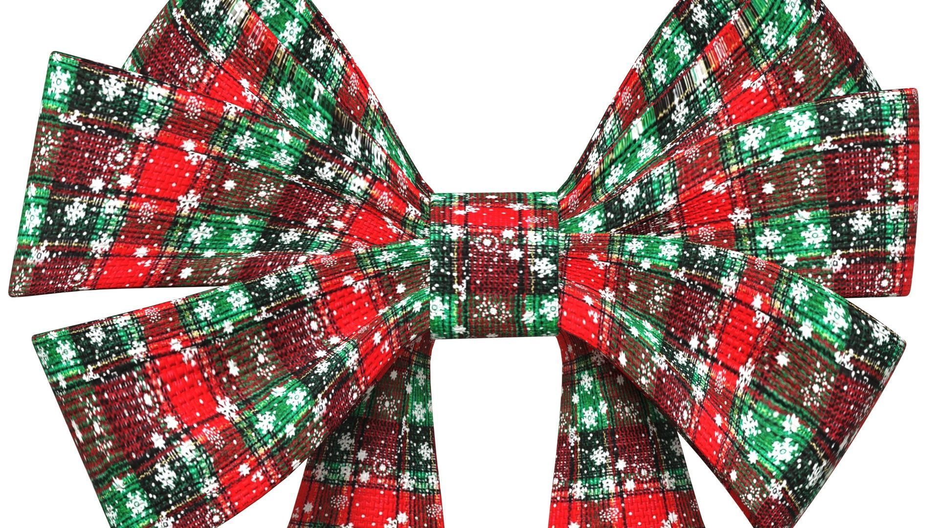 Christmas Bow Ribbon 65 Low-poly 3D model_1