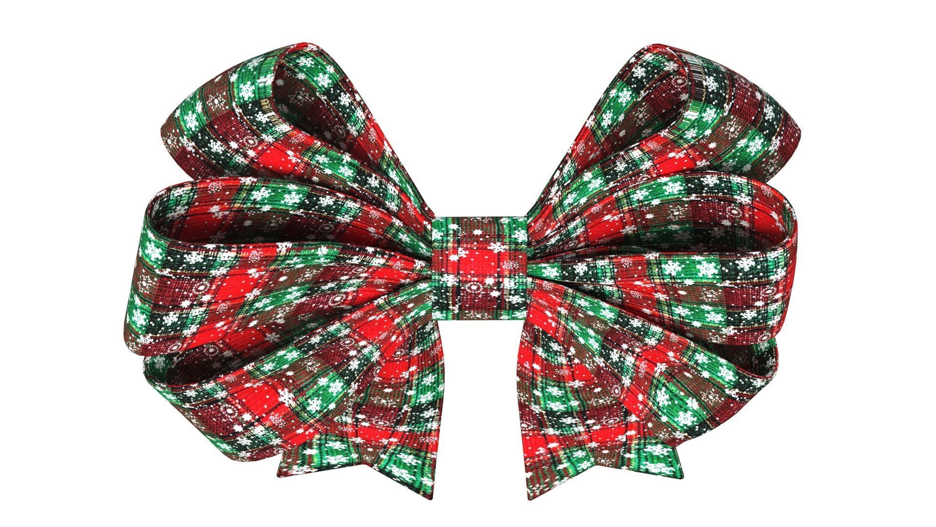 Christmas Bow Ribbon 65 Low-poly 3D model_6