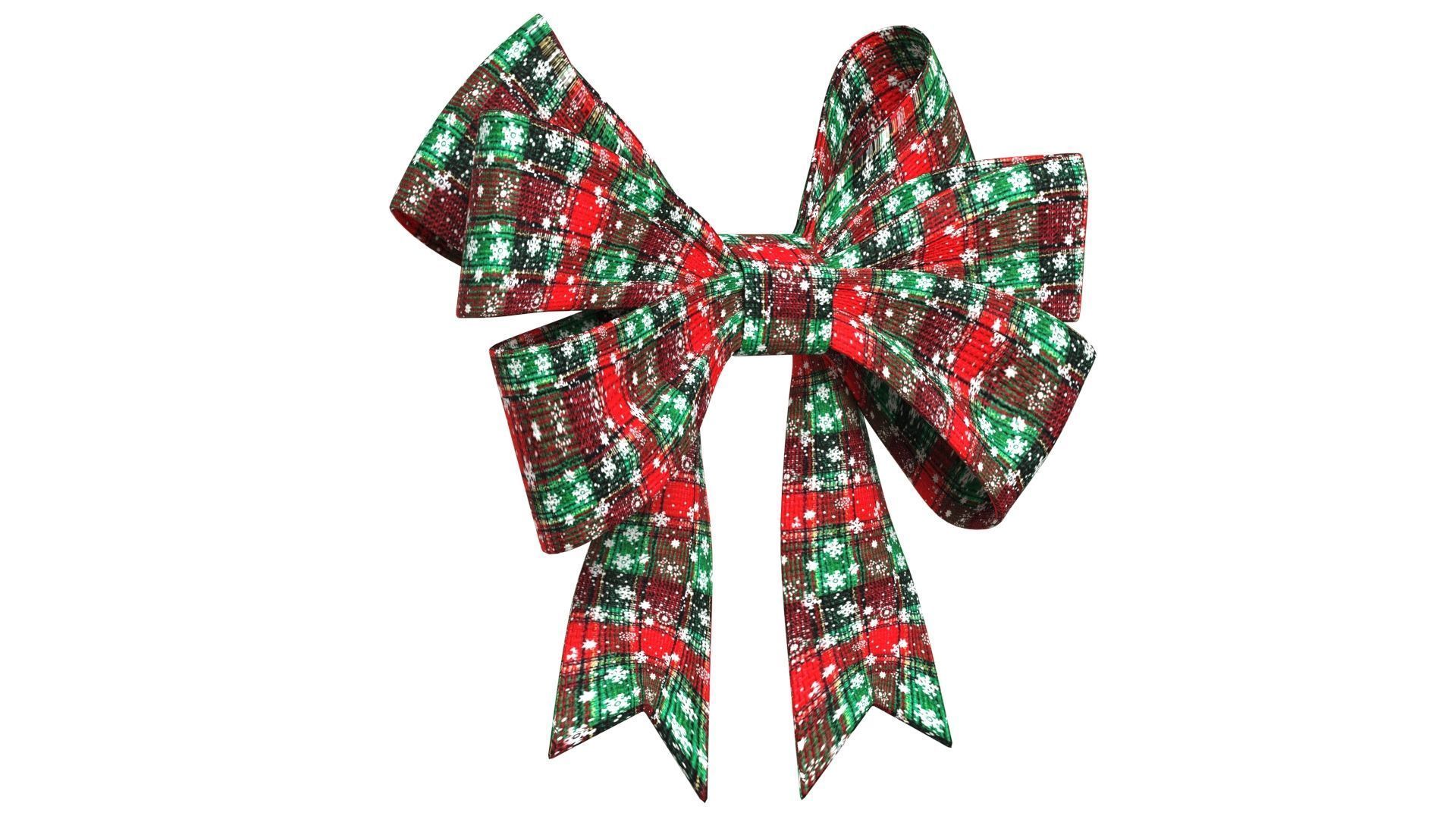 Christmas Bow Ribbon 65 Low-poly 3D model_2