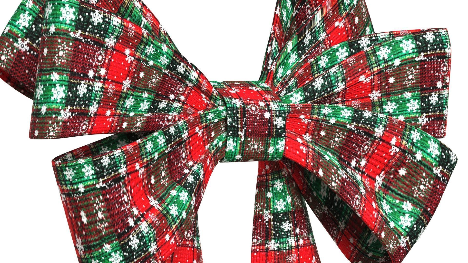 Christmas Bow Ribbon 65 Low-poly 3D model_3