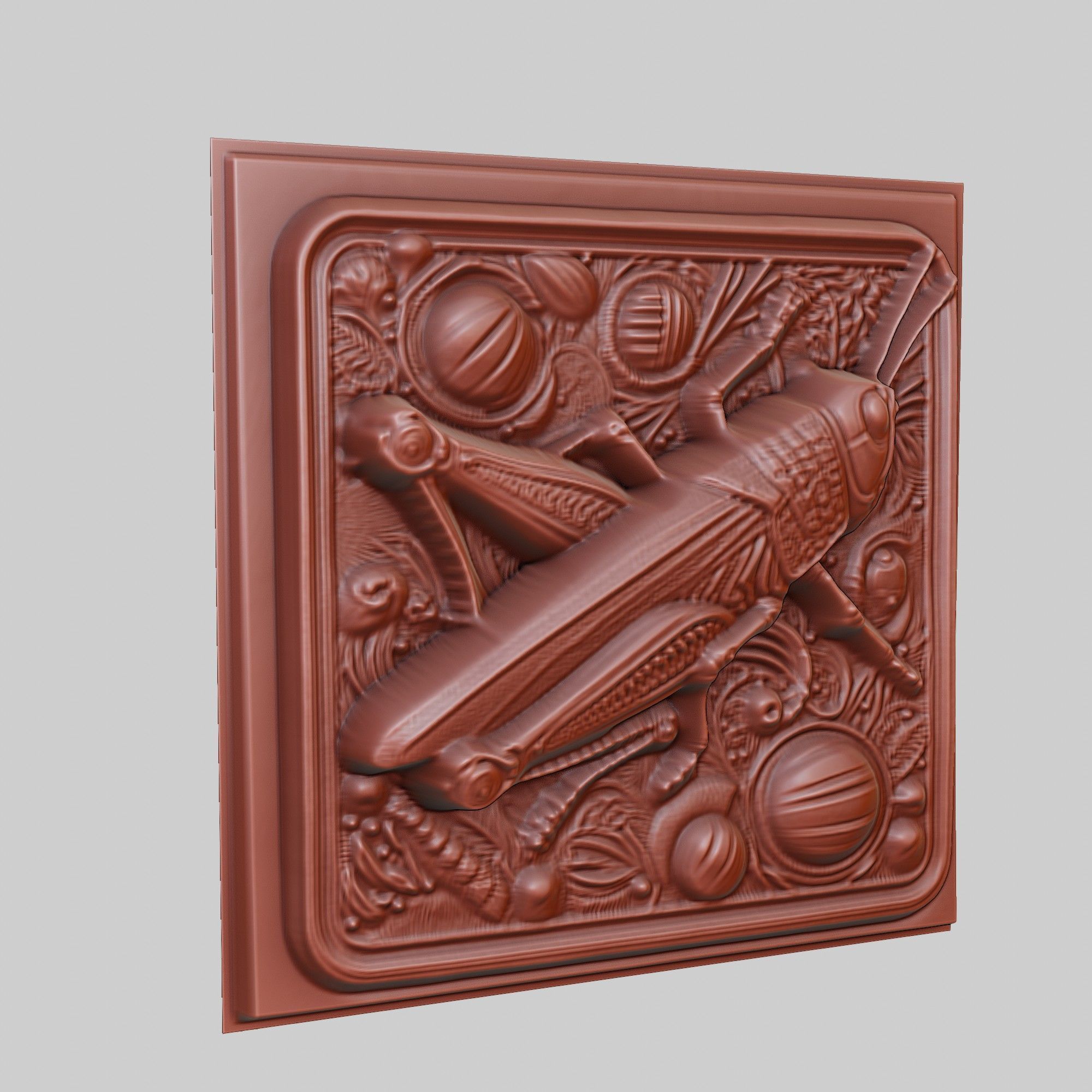 Grasshopper Animal 3D print model_3