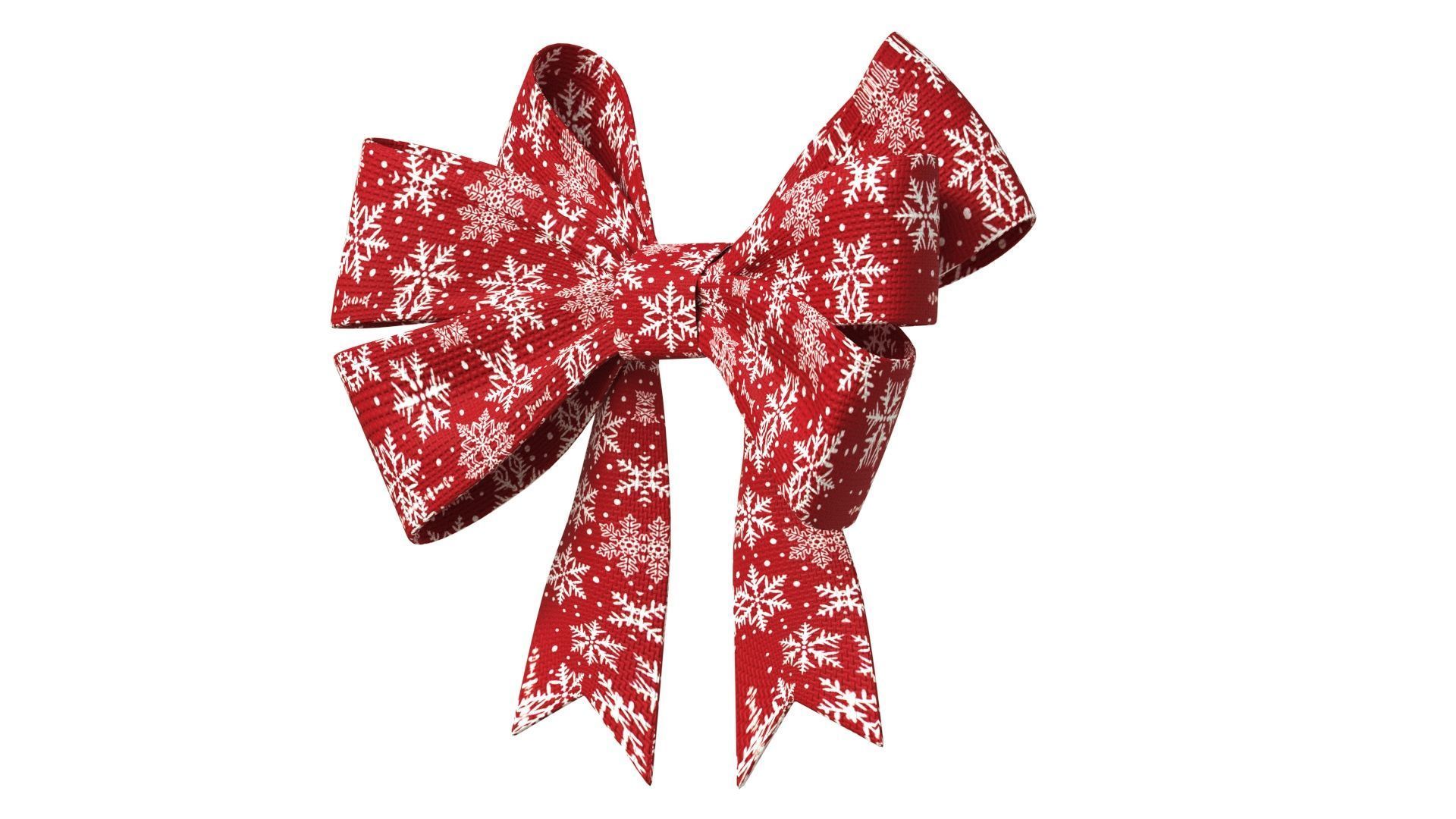 Christmas Bow Ribbon 66 Low-poly 3D model_4