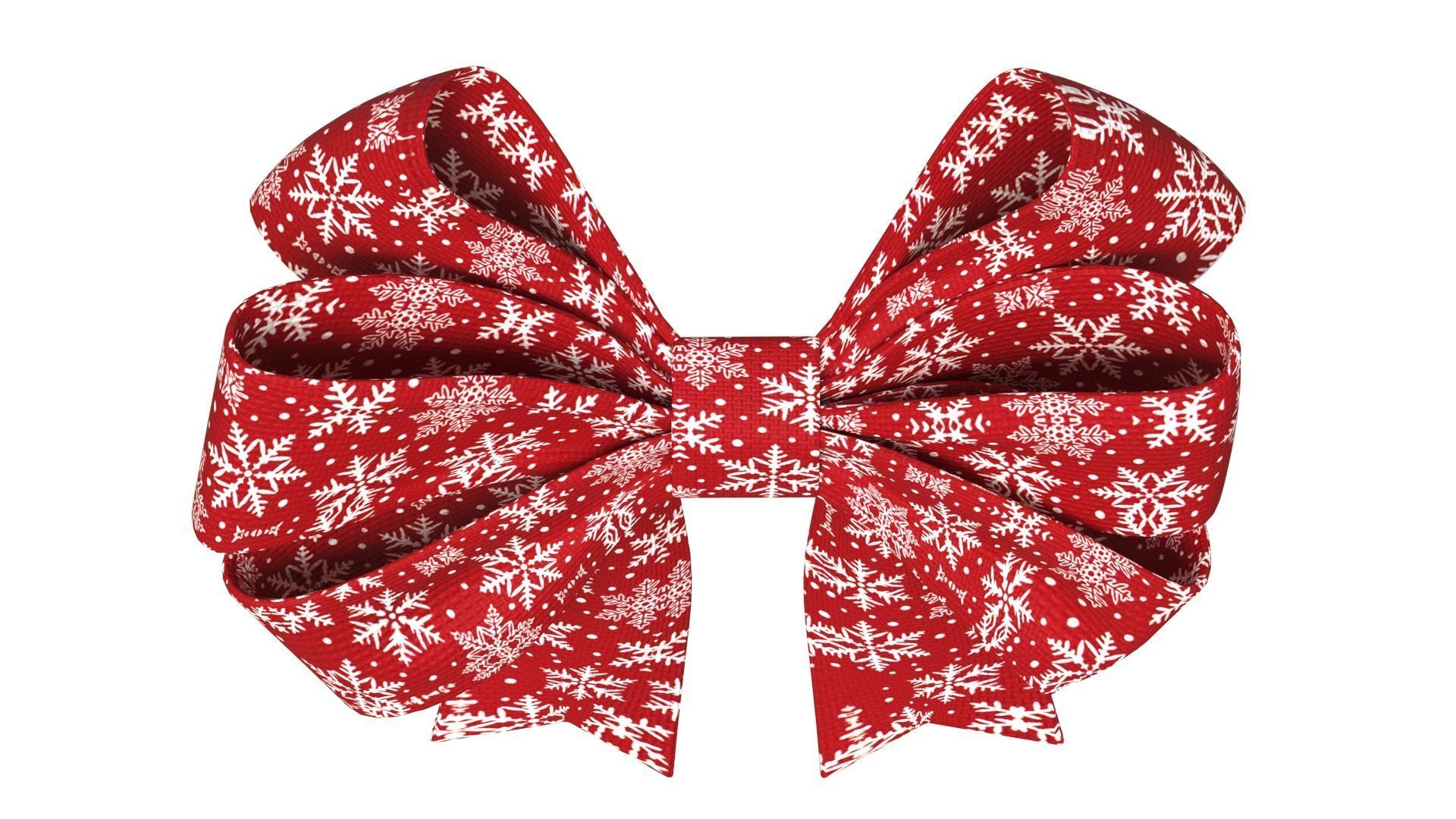 Christmas Bow Ribbon 66 Low-poly 3D model_6