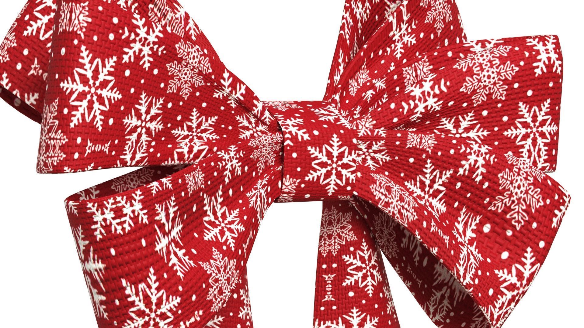 Christmas Bow Ribbon 66 Low-poly 3D model_3