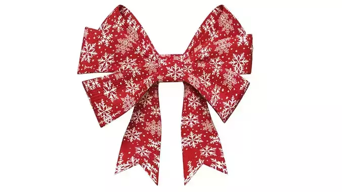 Christmas Bow Ribbon 66 Low-poly 3D model