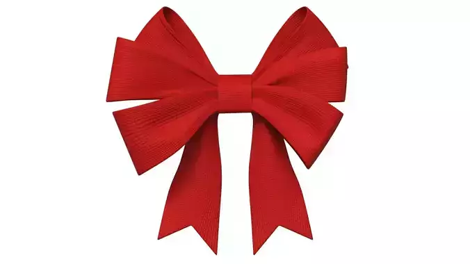 Christmas Bow Ribbon 67 Low-poly 3D model