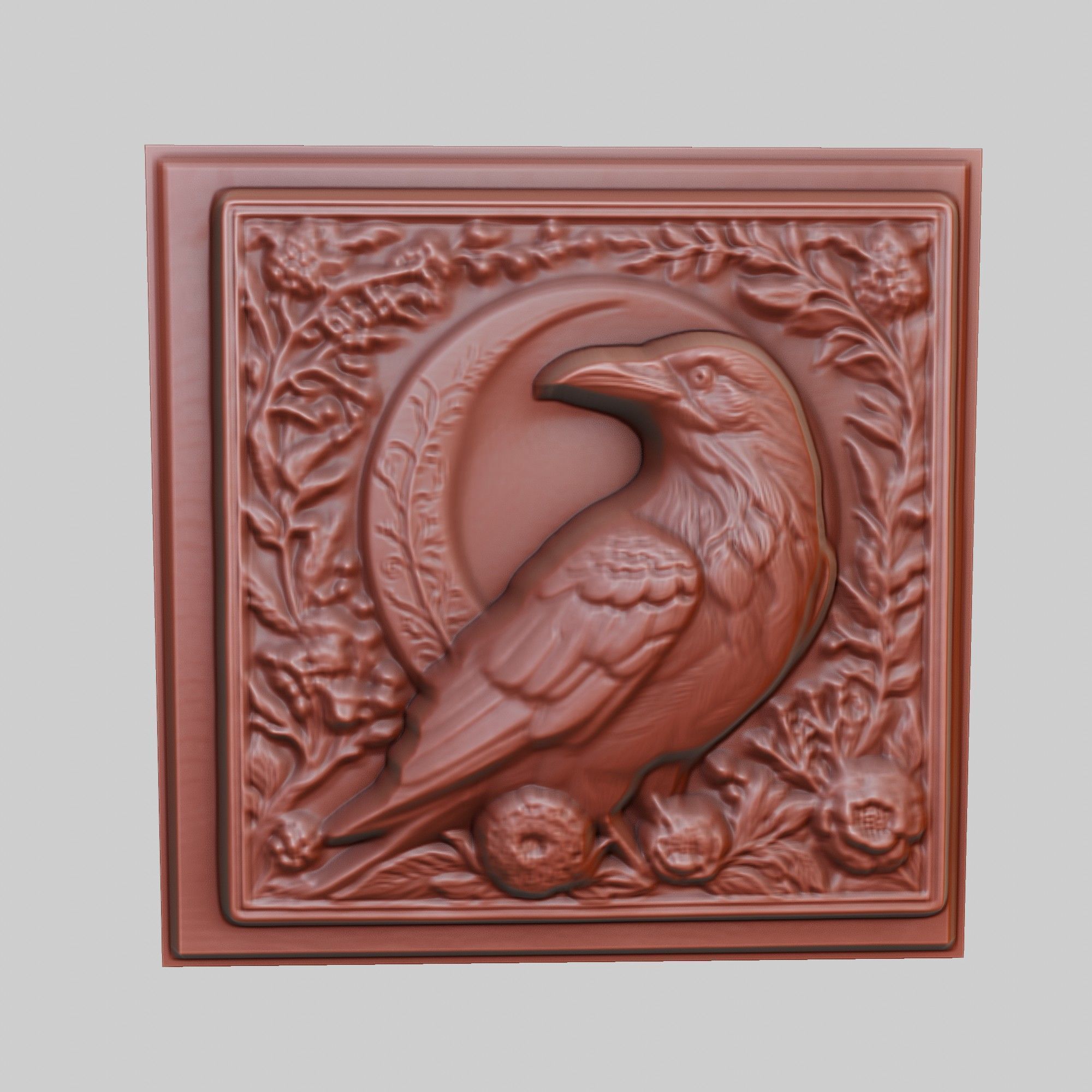 Crow Animal 3D print model_2
