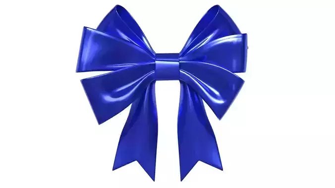 Christmas Bow Ribbon 68 Low-poly 3D model