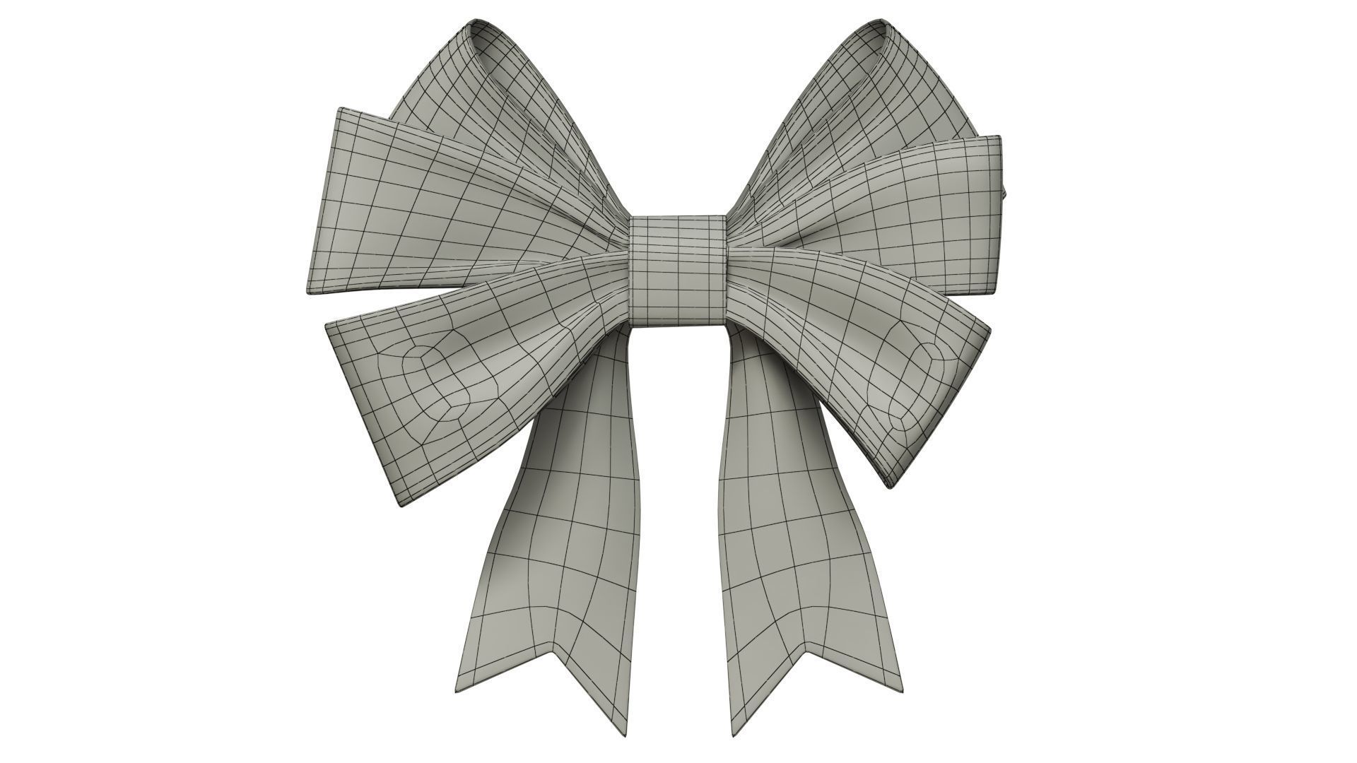 Christmas Bow Ribbon 68 Low-poly 3D model_7