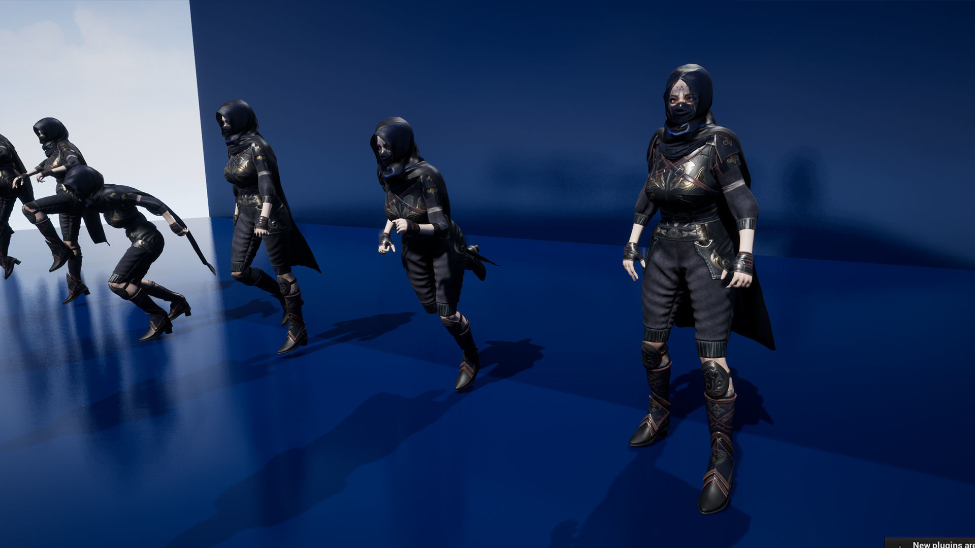Ninja Girl Low-poly 3D model_22