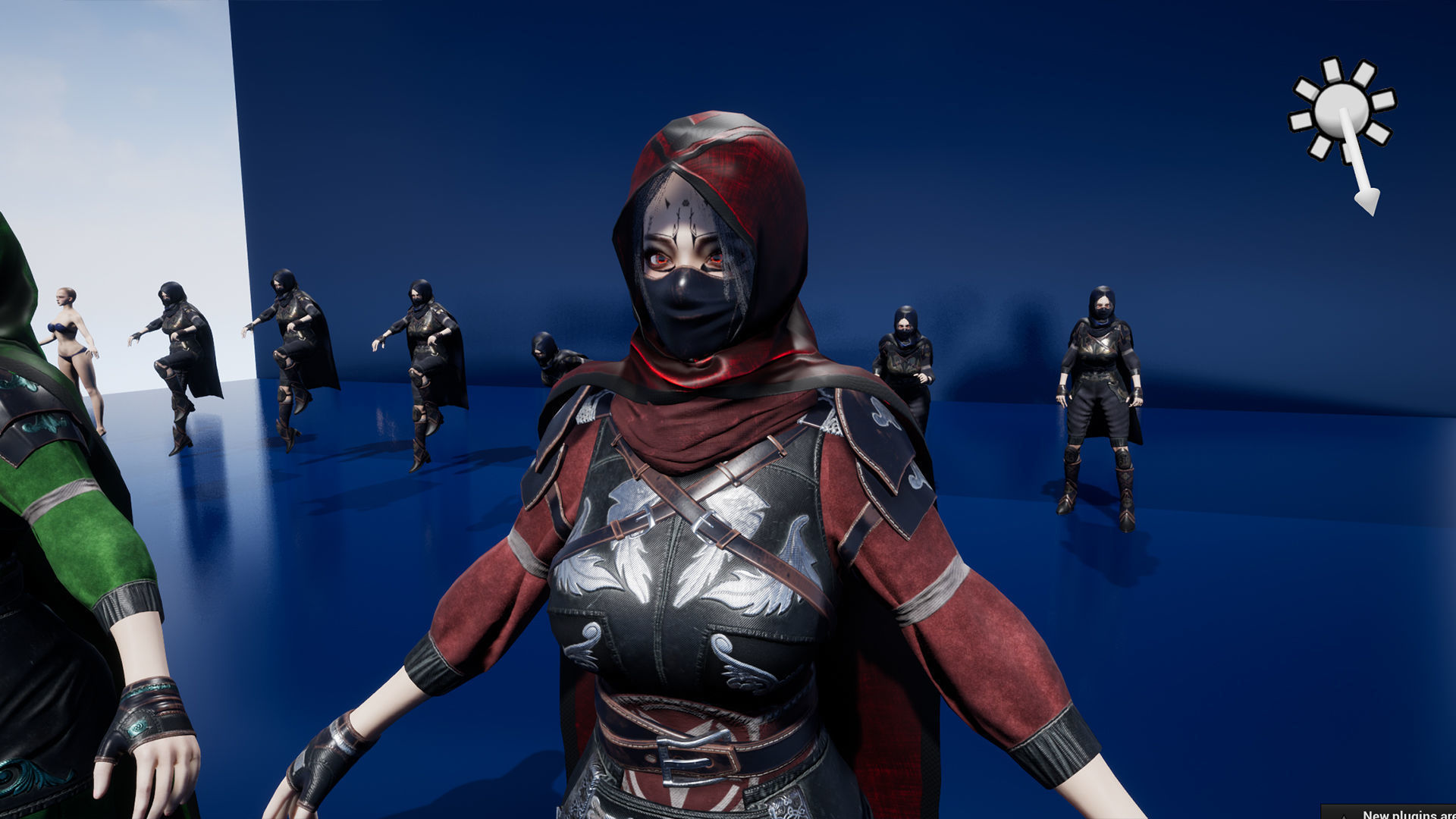 Ninja Girl Low-poly 3D model_19