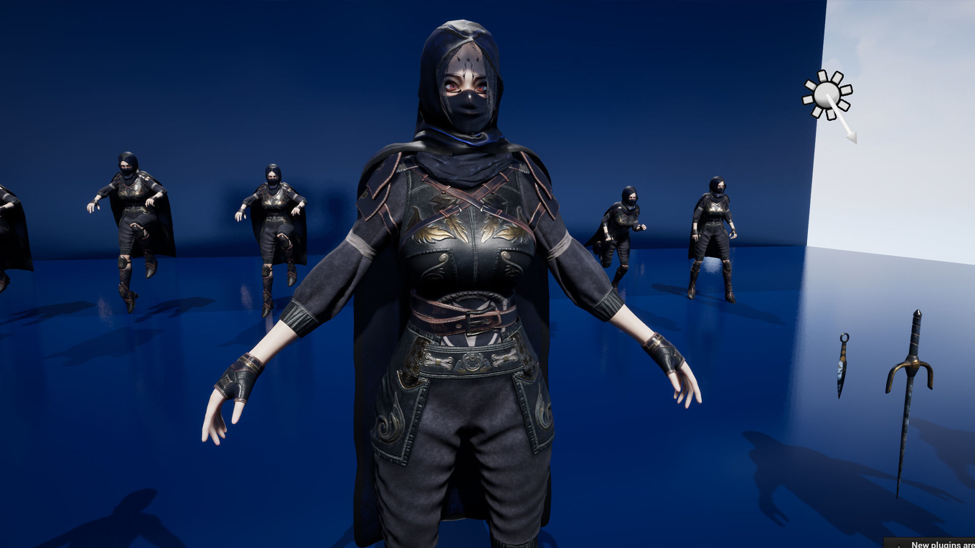 Ninja Girl Low-poly 3D model_15