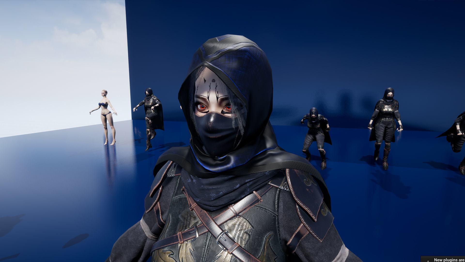 Ninja Girl Low-poly 3D model_16