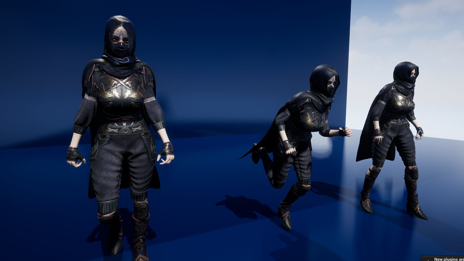 Ninja Girl Low-poly 3D model_23