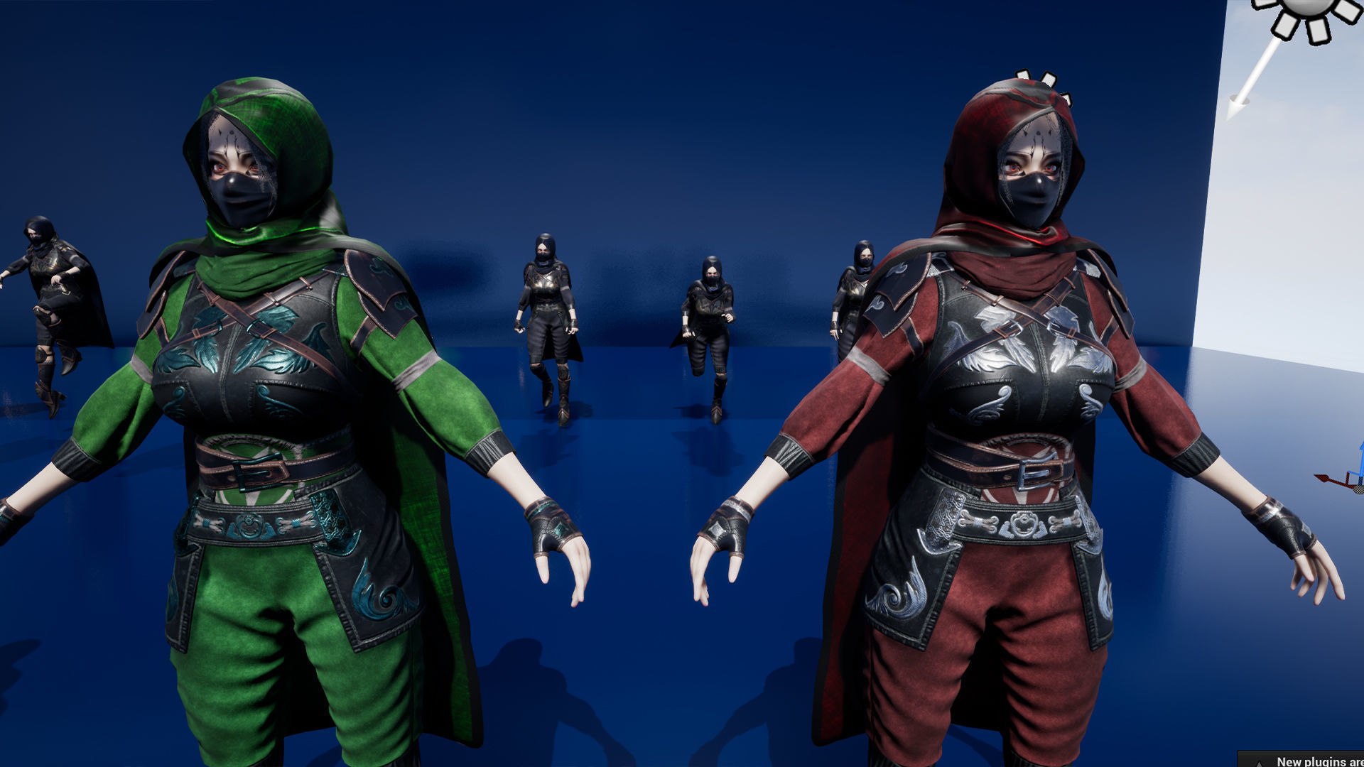 Ninja Girl Low-poly 3D model_18