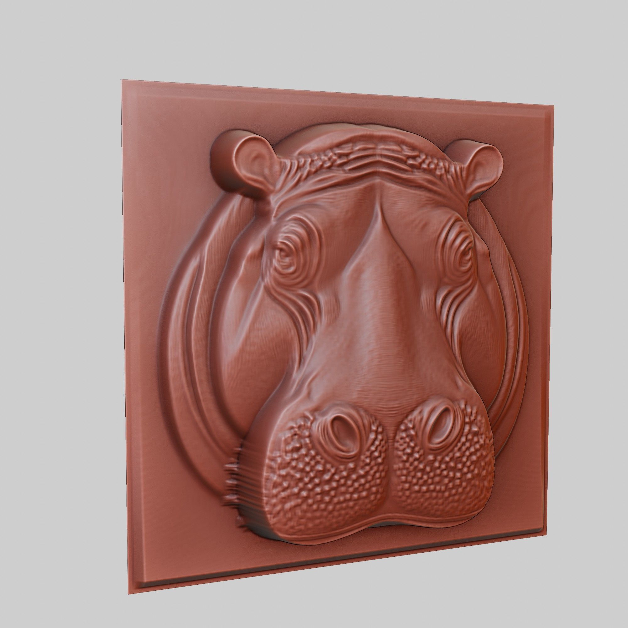 Hippopotamus Animal 3D print model_3