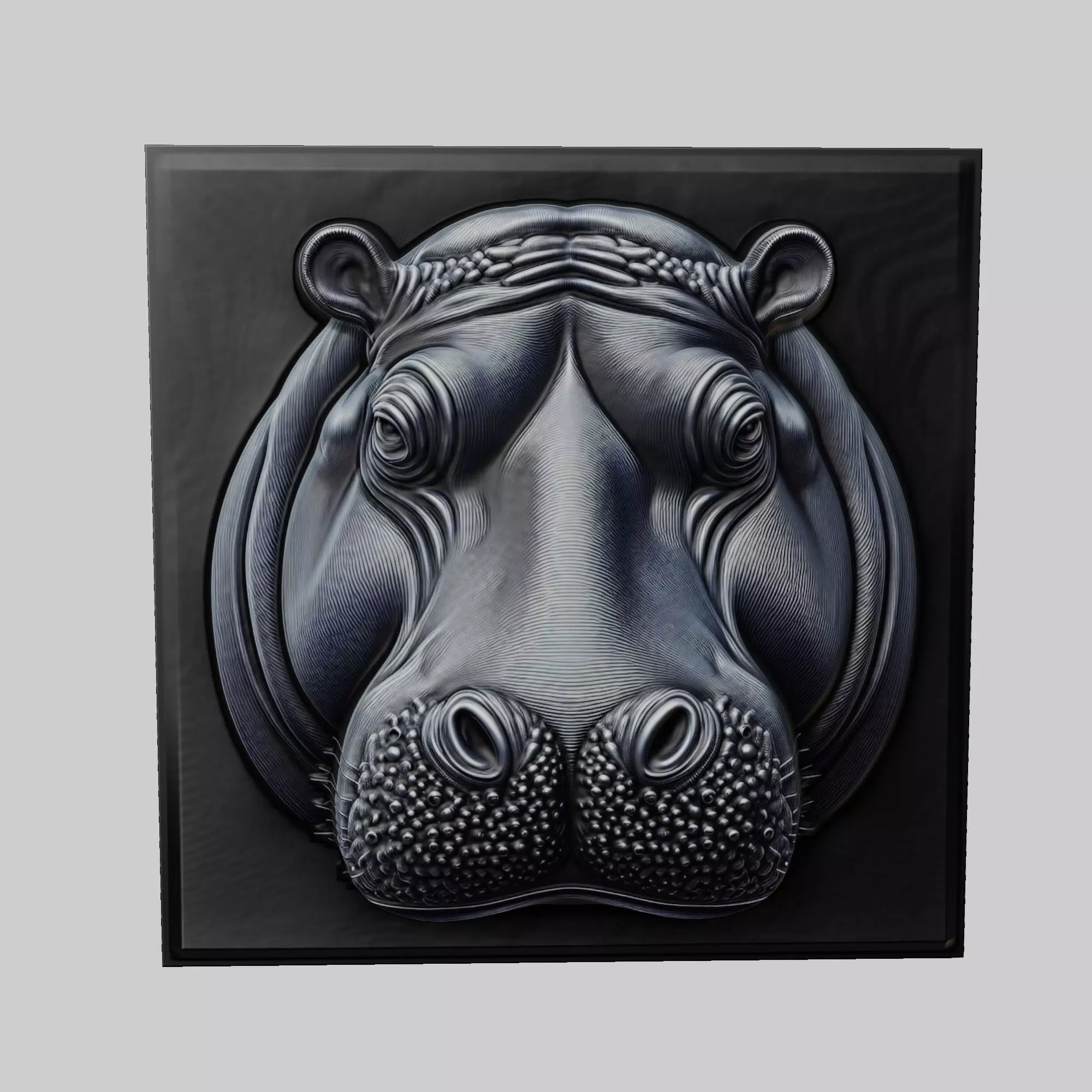 Hippopotamus Animal 3D print model_0