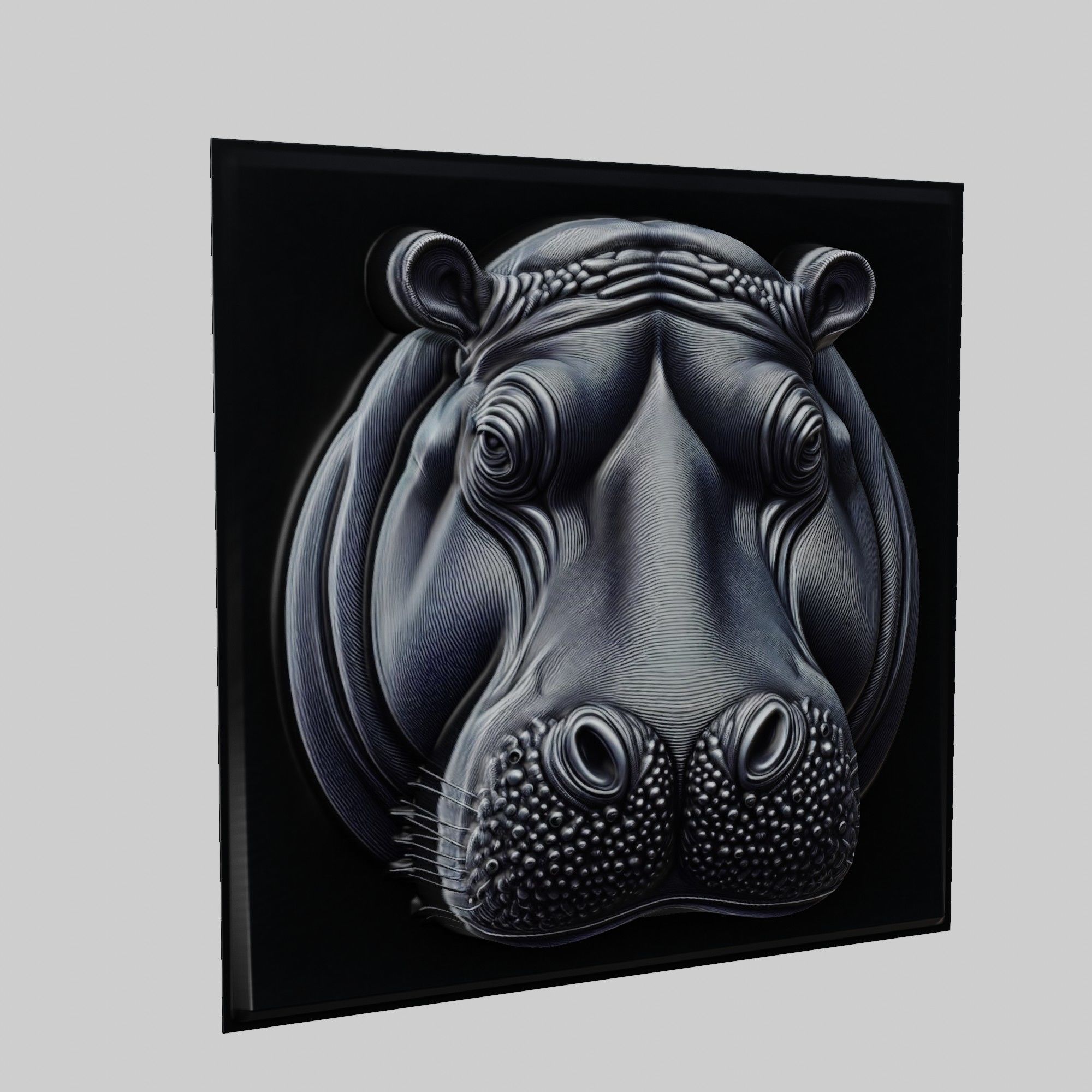 Hippopotamus Animal 3D print model_1