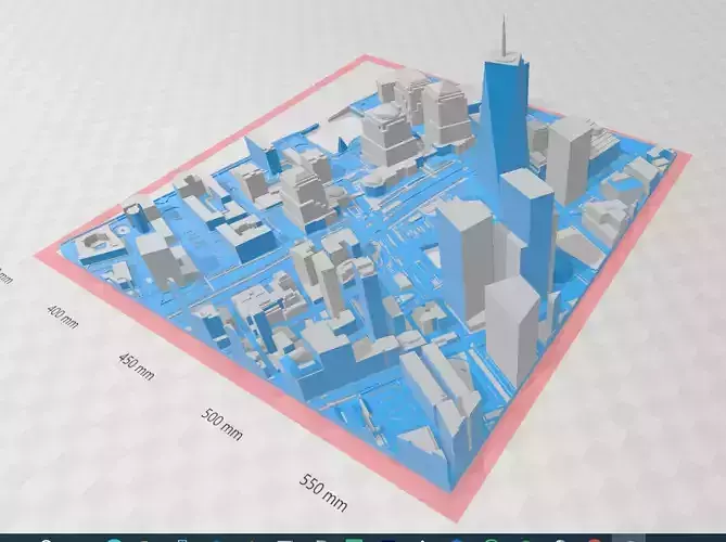  Manhattan New York City  3D print model FREE DAWNLOAD