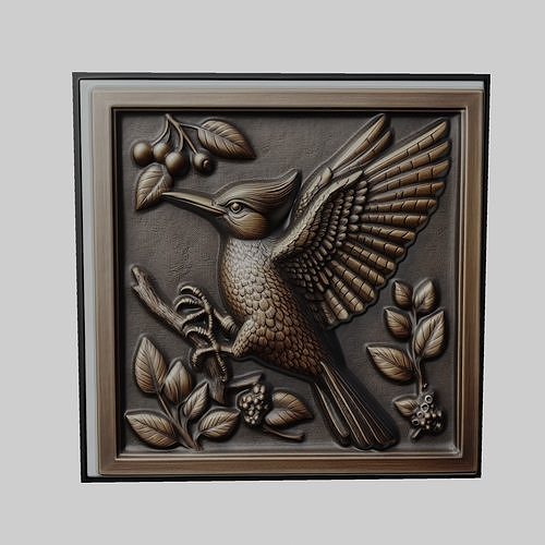 Woodpecker Animal 3D print model