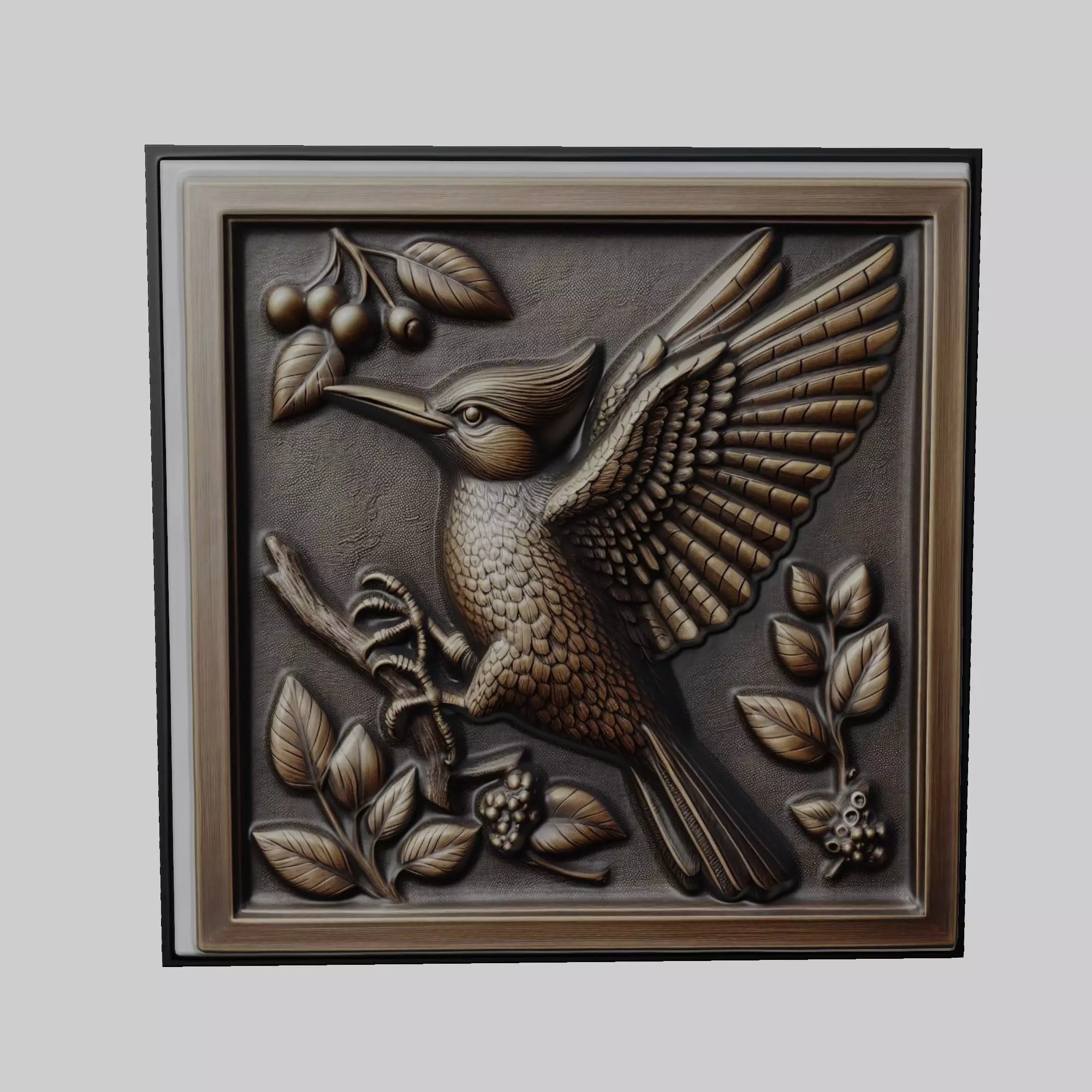 Woodpecker Animal 3D print model_0