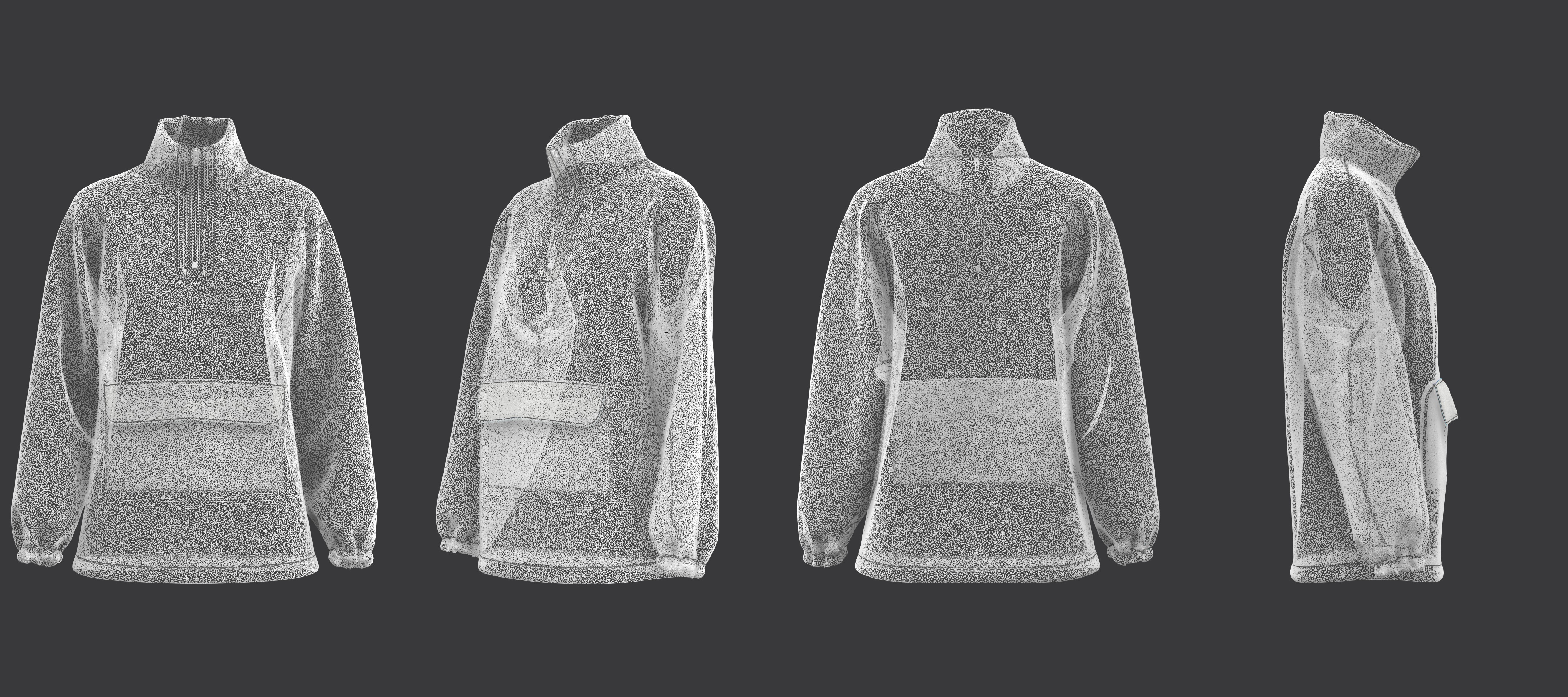 Pullover Teddy Jacket with Pocket 3D model_11