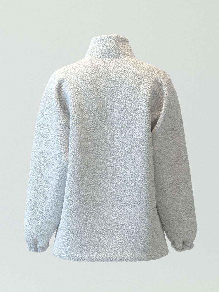Pullover Teddy Jacket with Pocket 3D model_8