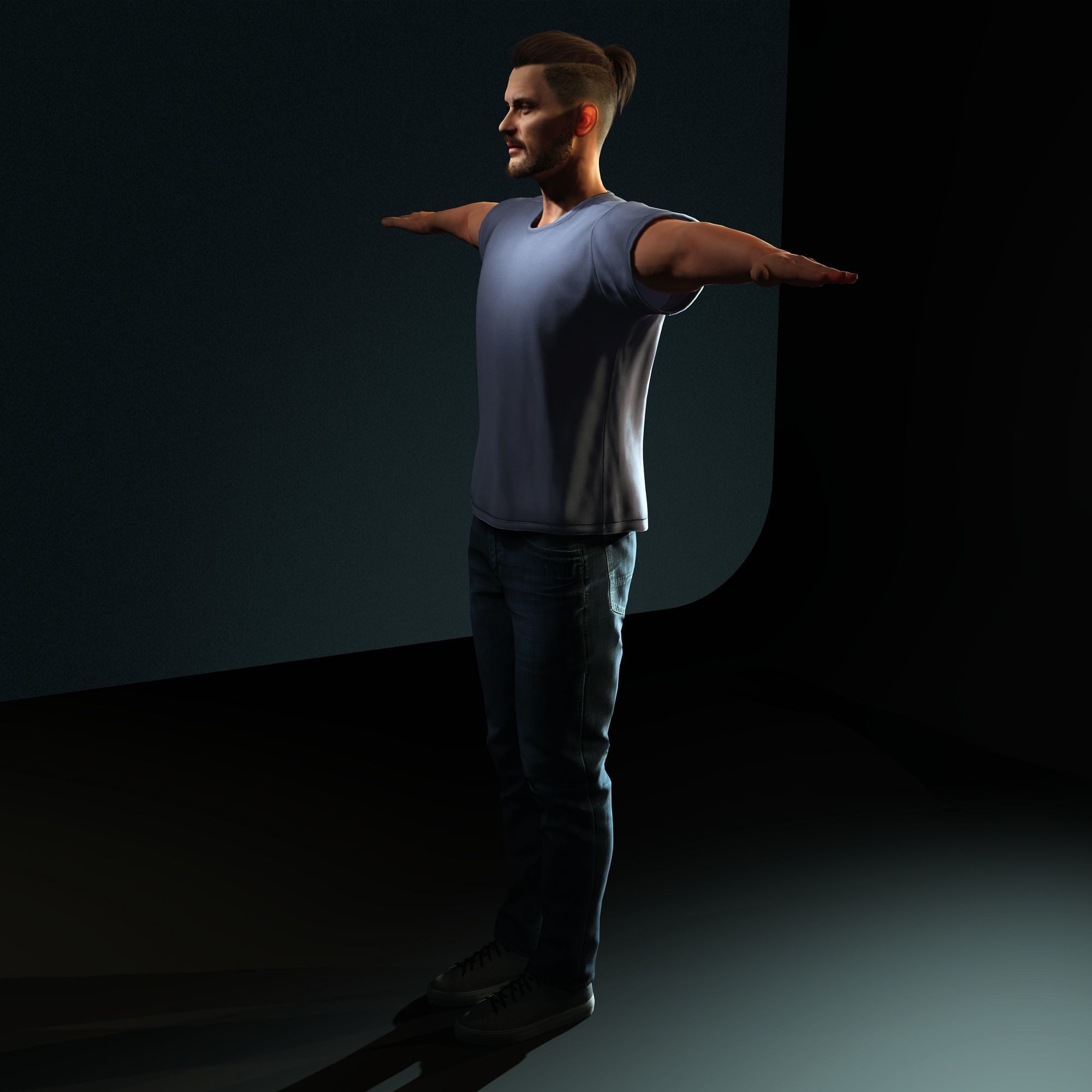 Tom Hardy Character Low-poly 3D model_13