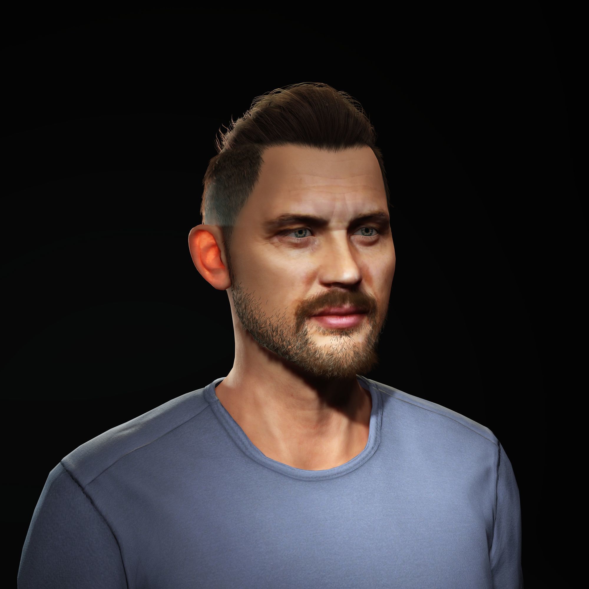 Tom Hardy Character Low-poly 3D model_1
