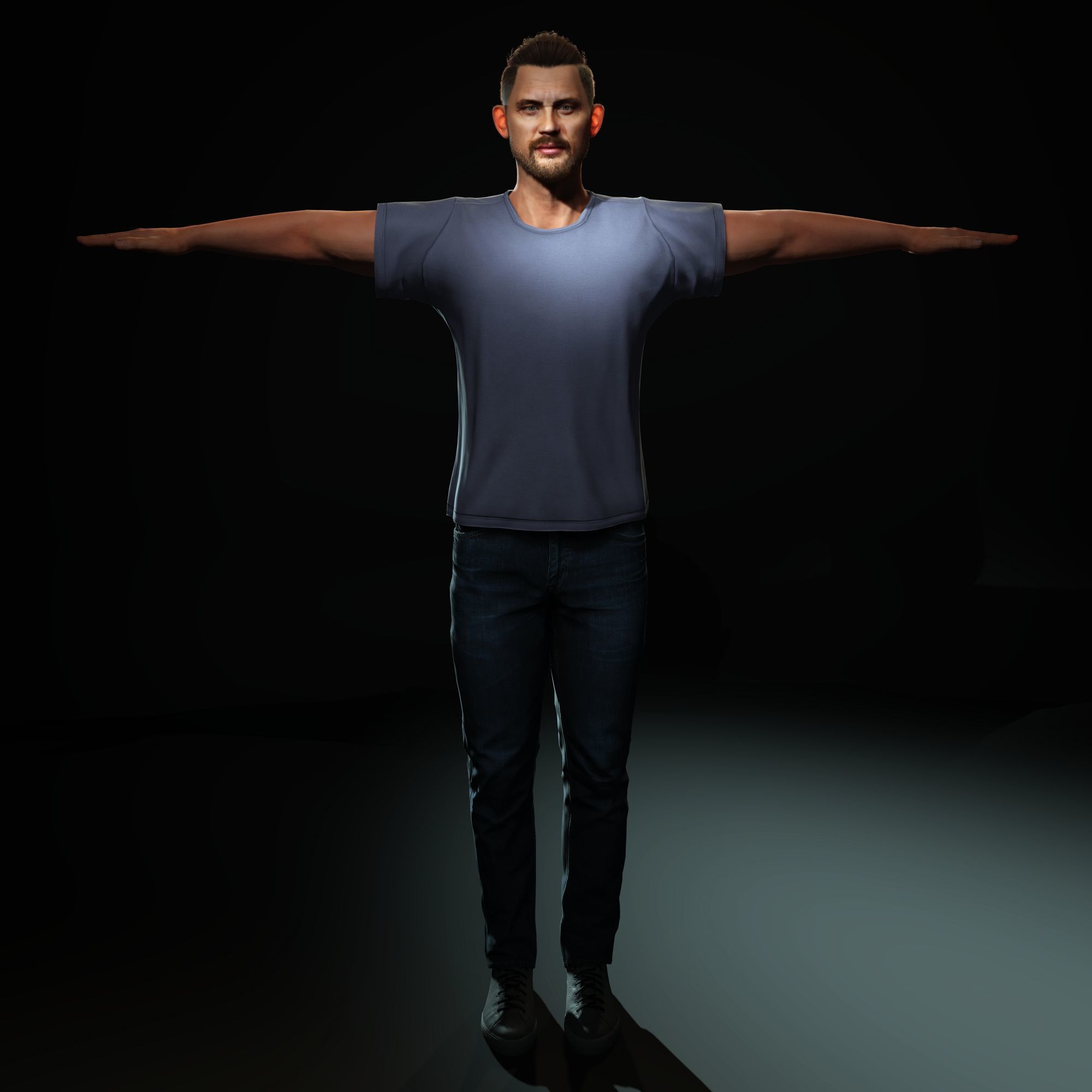 Tom Hardy Character Low-poly 3D model_12