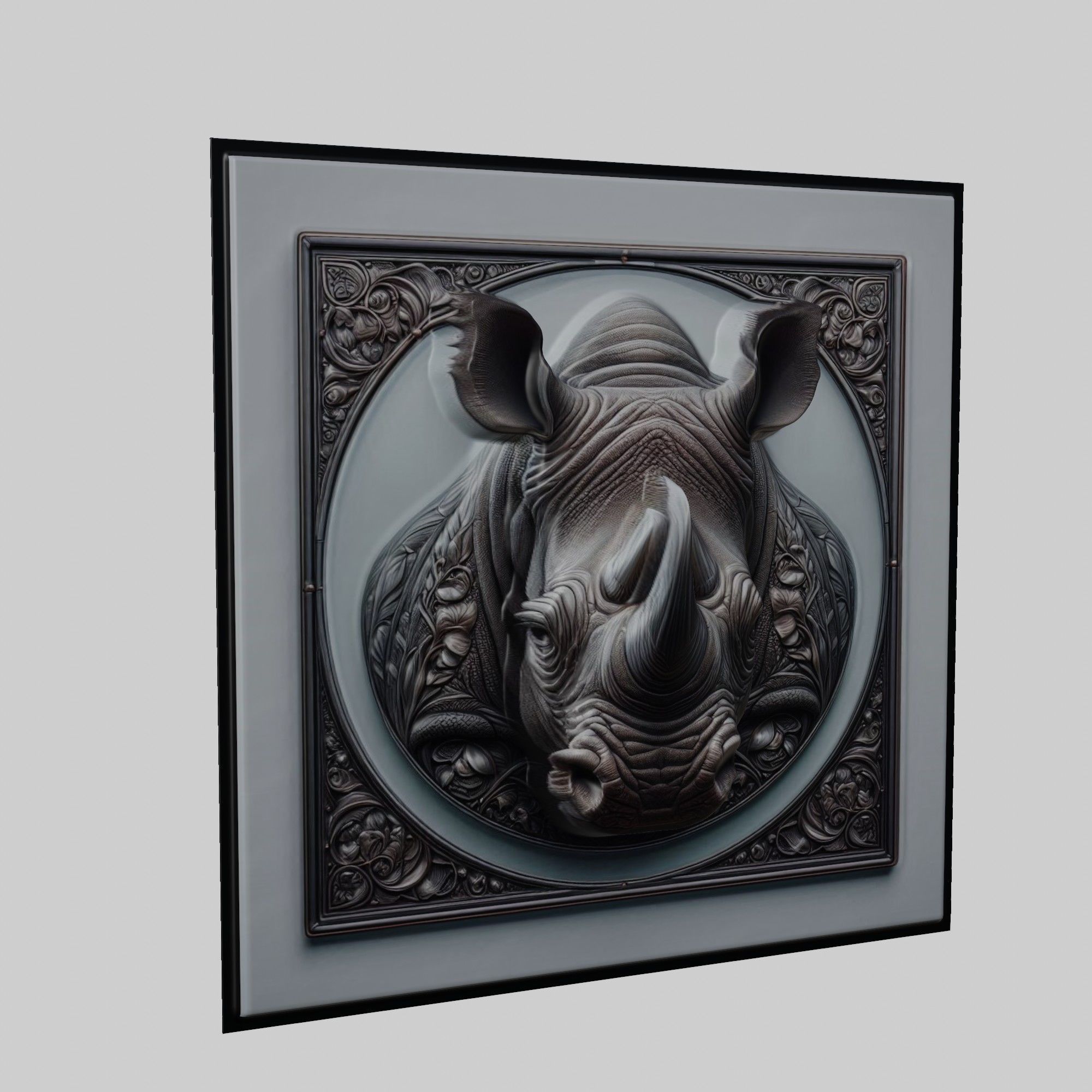 Rhinoceros Animal 3D print model_1