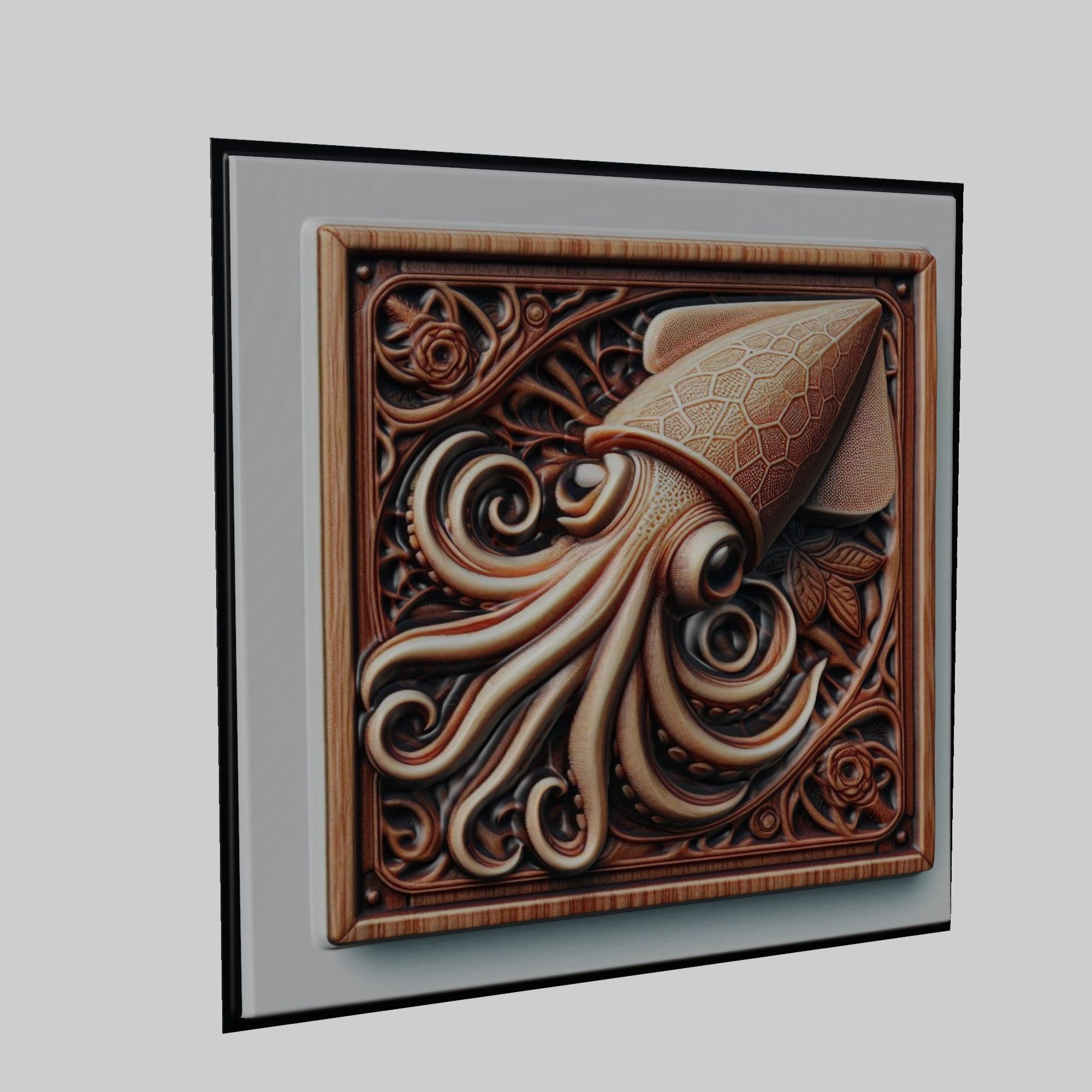 Squid Animal 3D print model_1