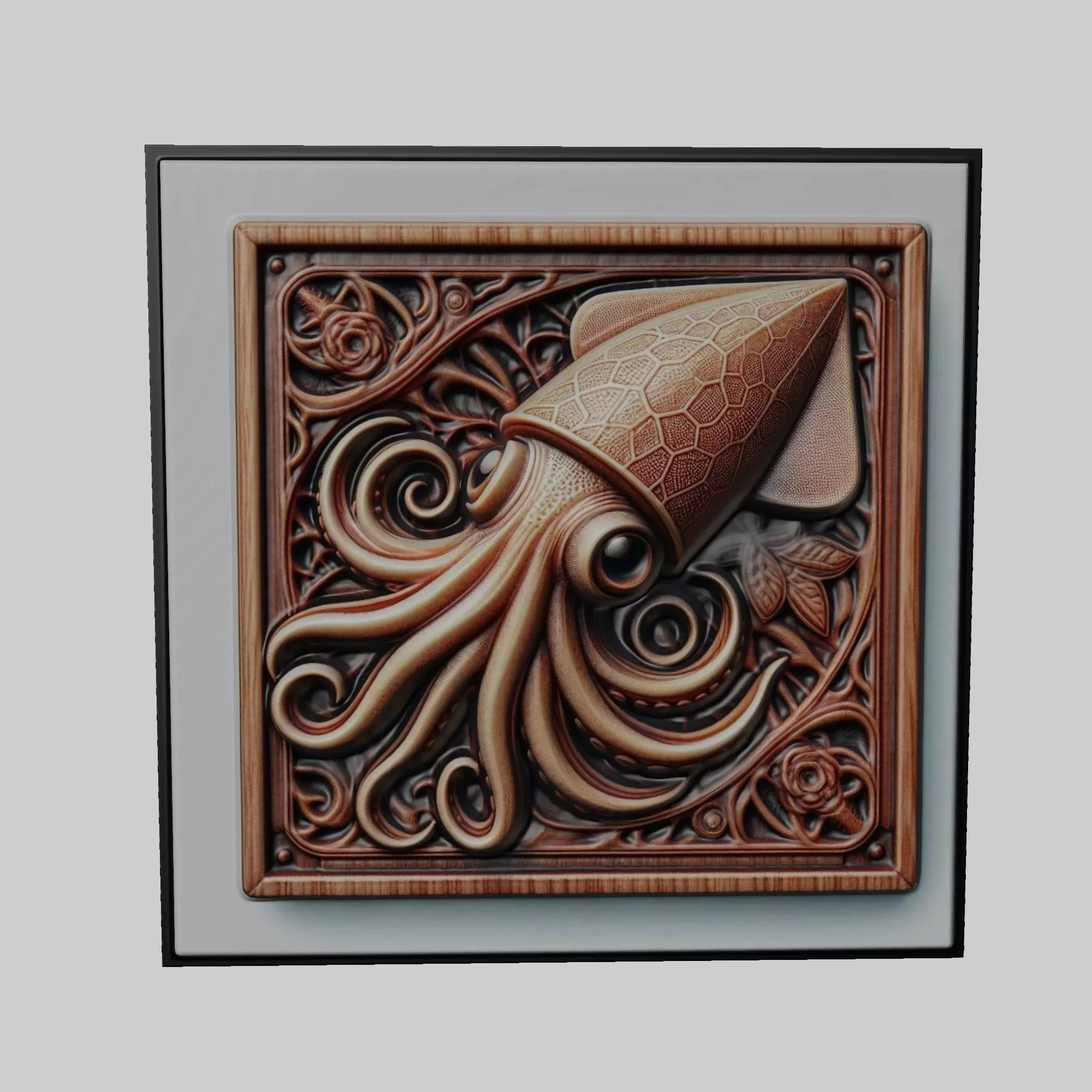 Squid Animal 3D print model_0