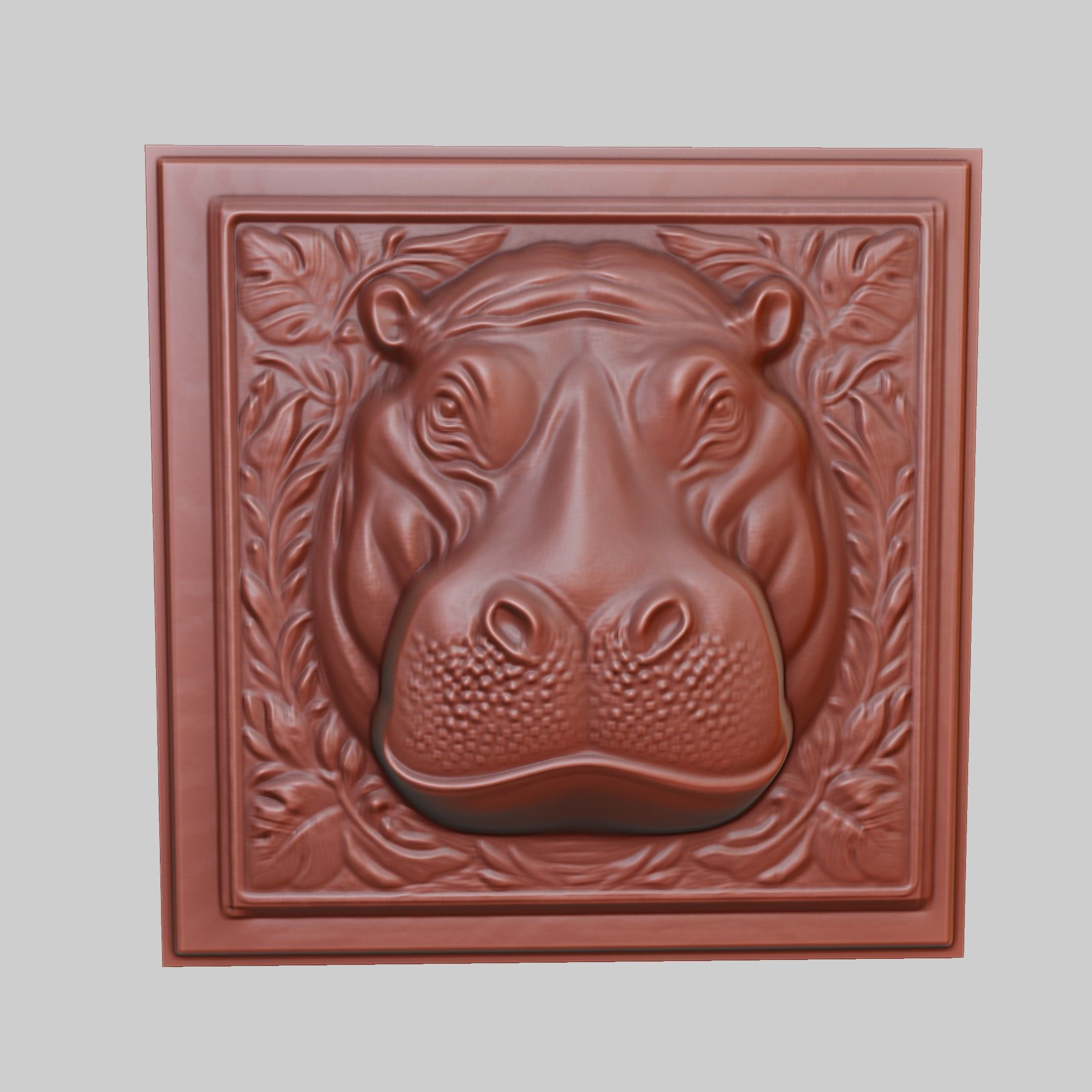 Hippopotamus Animal 3D print model_2