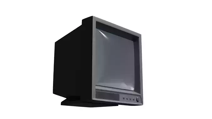 Classic Retro Television Monitor Lowpoly Model