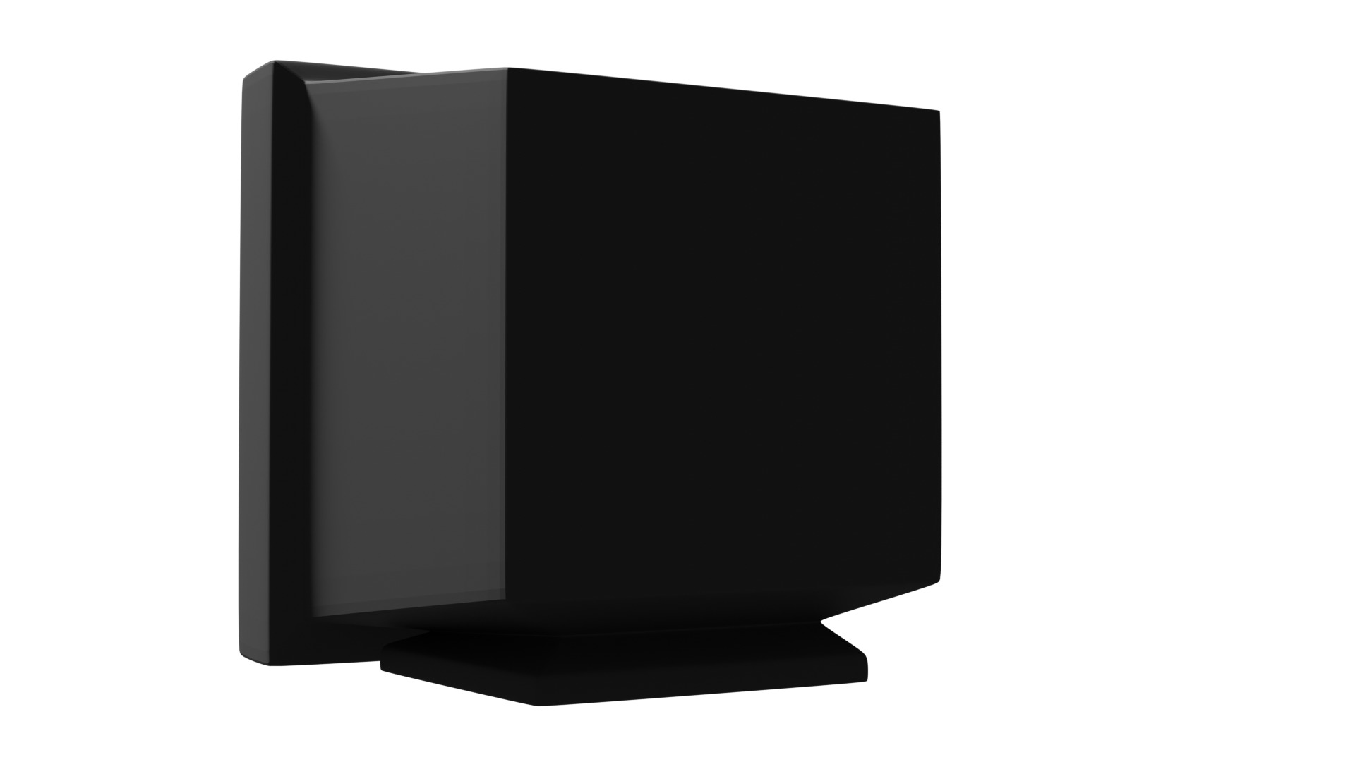 Classic Retro Television Monitor Lowpoly Model Low-poly 3D model_2