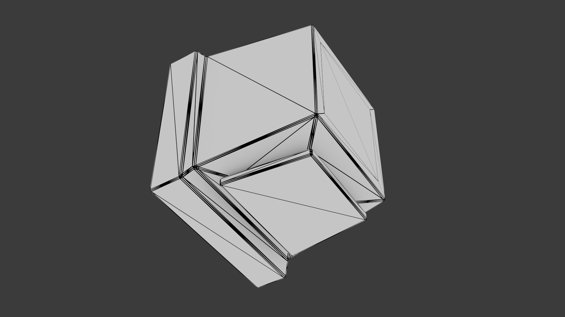 Classic Retro Television Monitor Lowpoly Model Low-poly 3D model_9