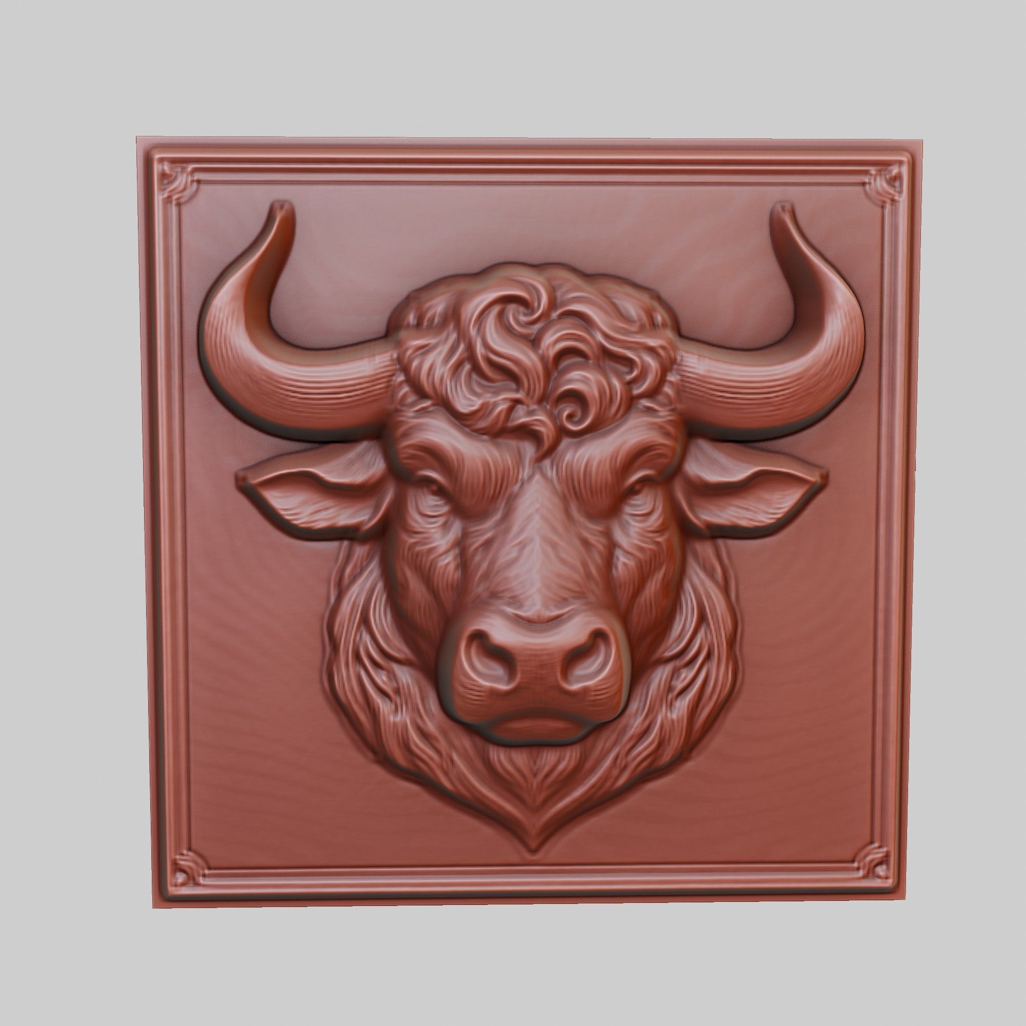 Bull Animal 3D print model_2