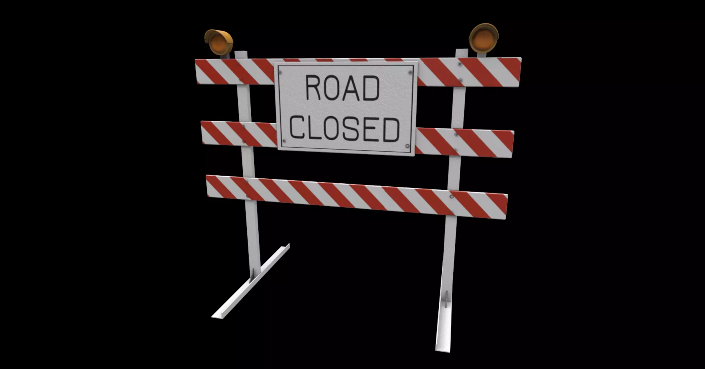 traffic barrier 3D model_0