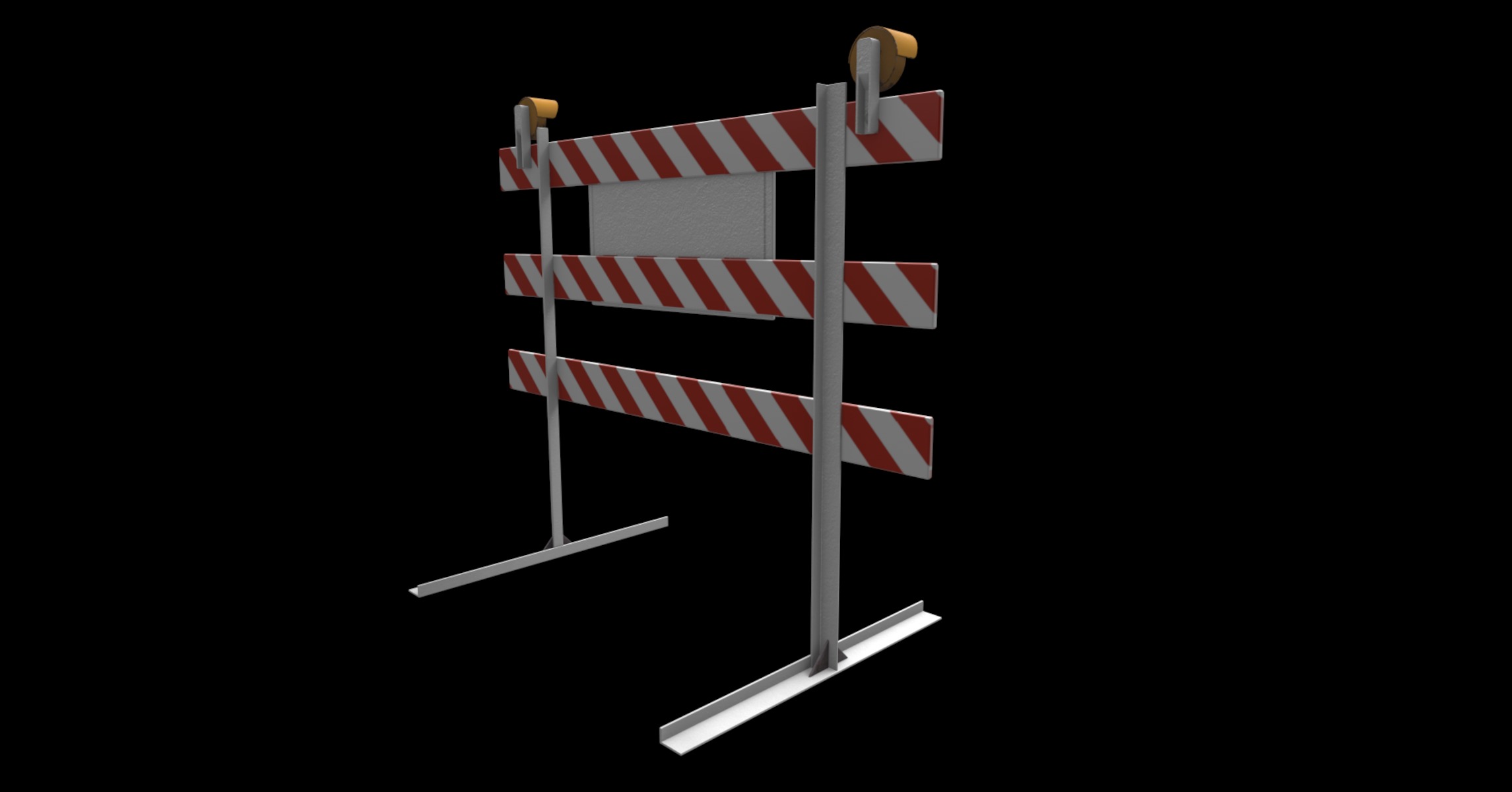 traffic barrier 3D model_2