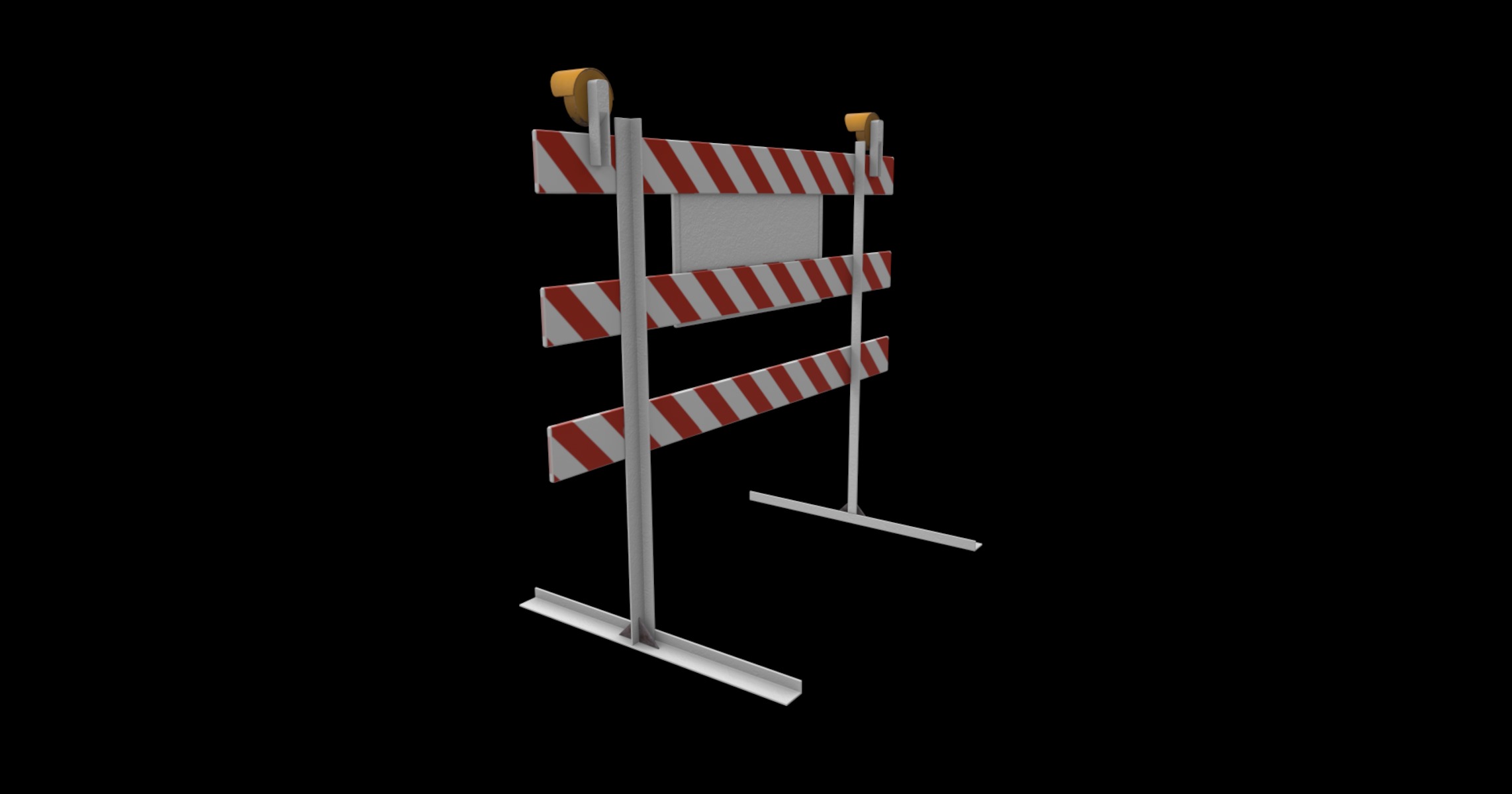 traffic barrier 3D model_3