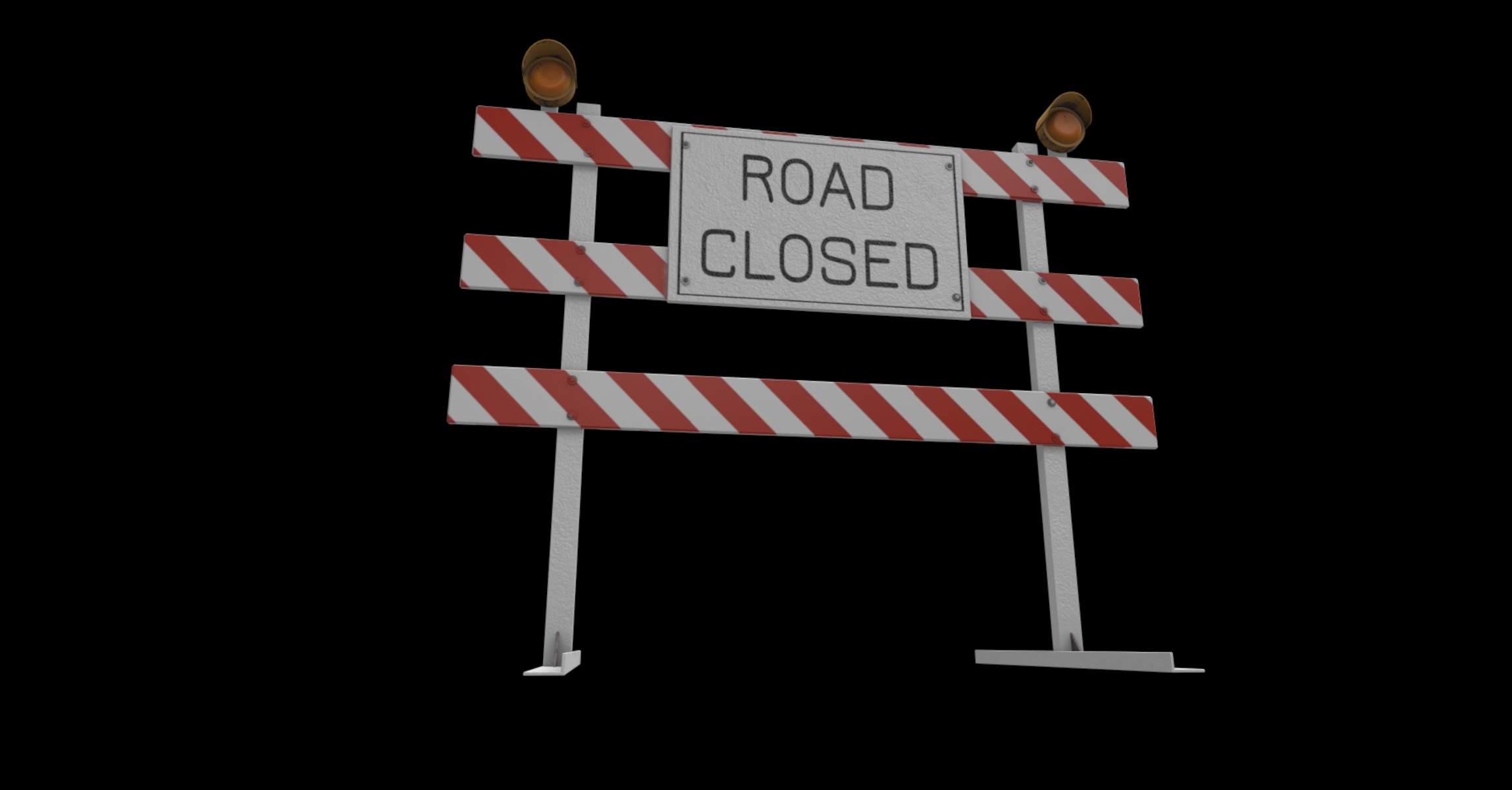 traffic barrier 3D model_4