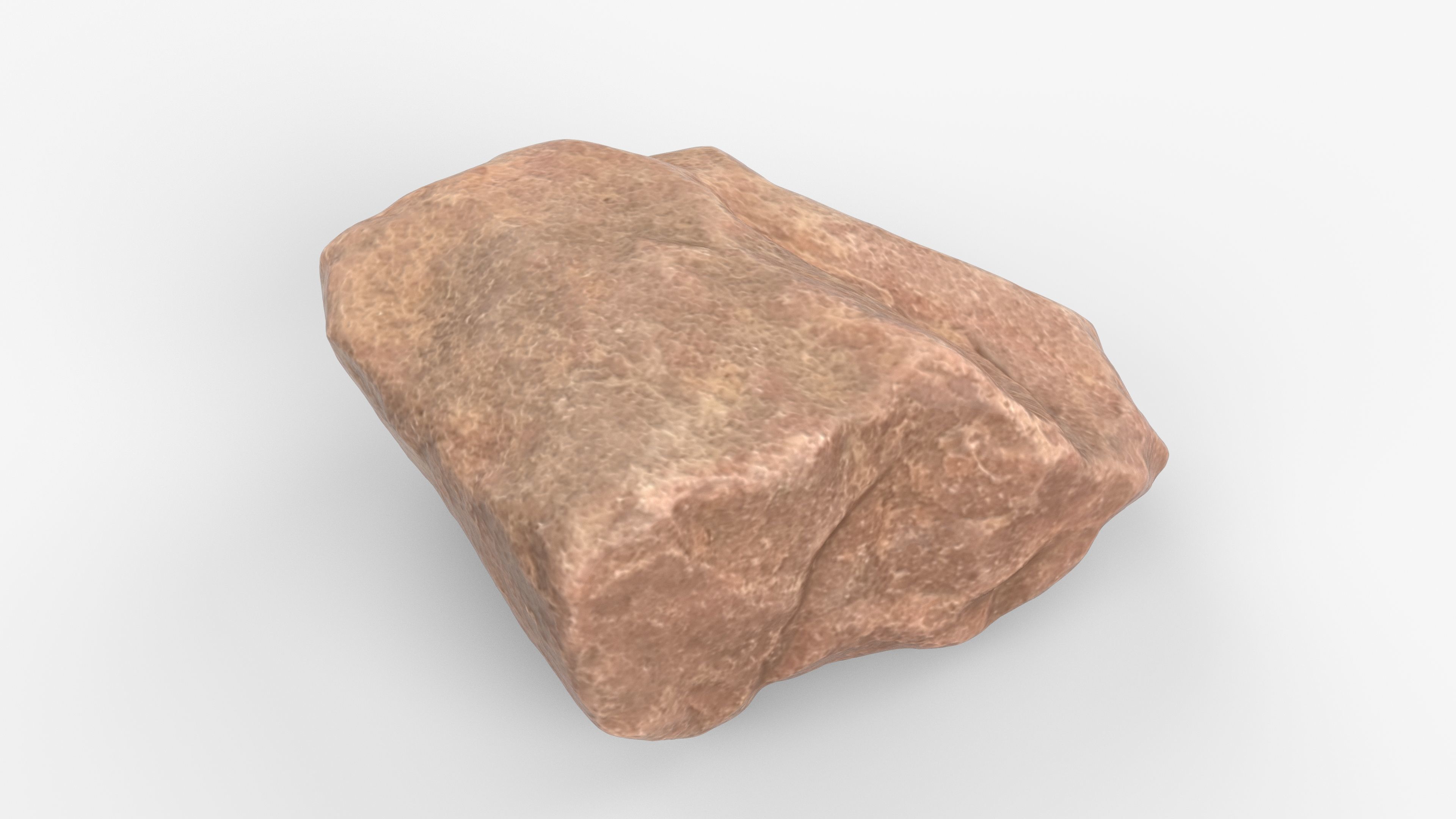 Photorealistic 3D scan of rock stone Low-poly 3D model_4