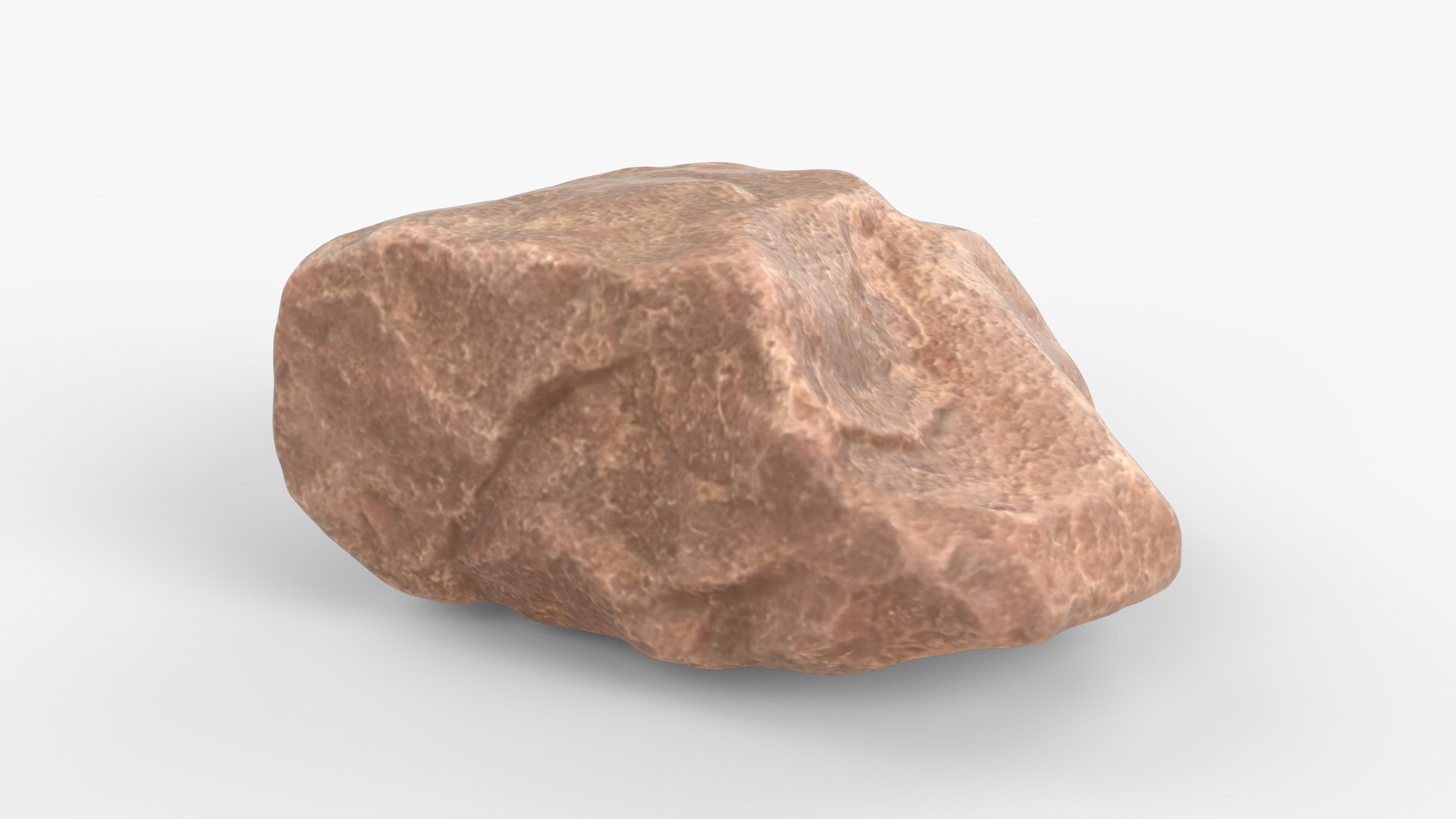 Photorealistic 3D scan of rock stone Low-poly 3D model_3